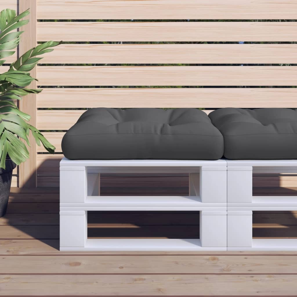 vidaXL Pallet Cushion Black 22.8&quotx22.8&quotx3.9" Fabric