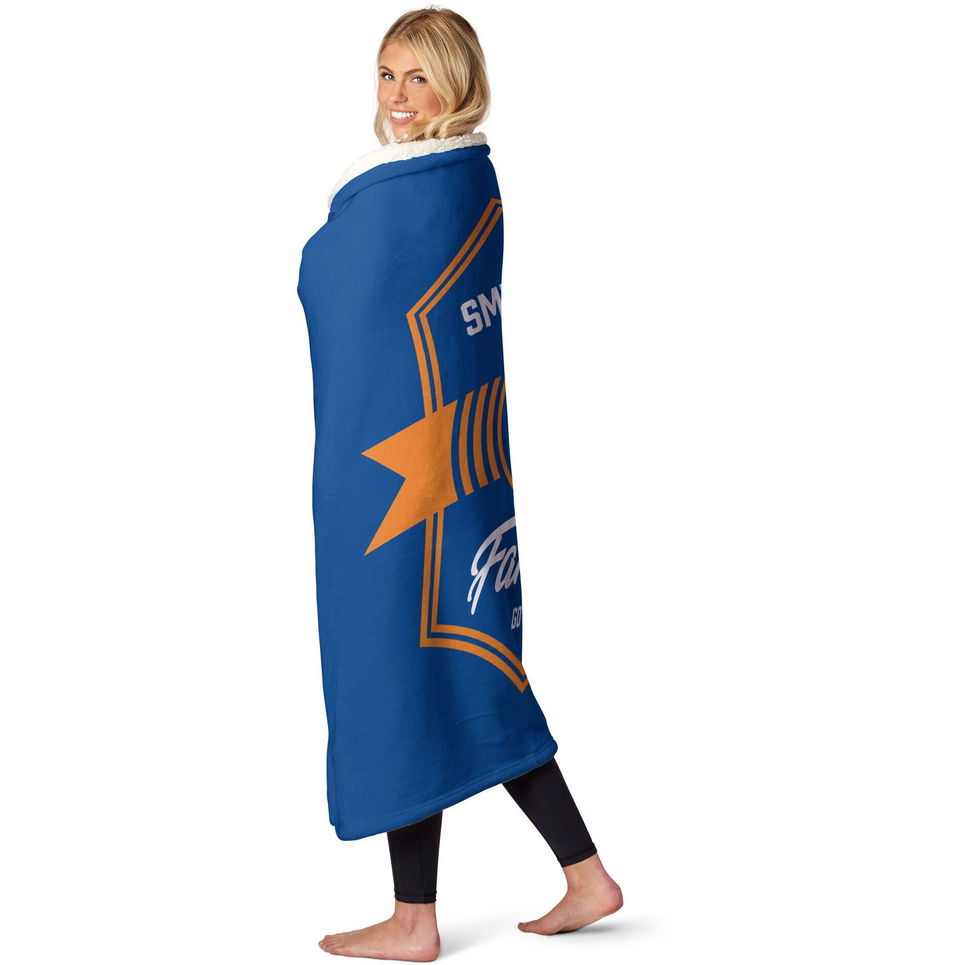 NBA New York Knicks Dominion Personalized Silk Touch Sherpa Throw Blanket 50X60 Inches