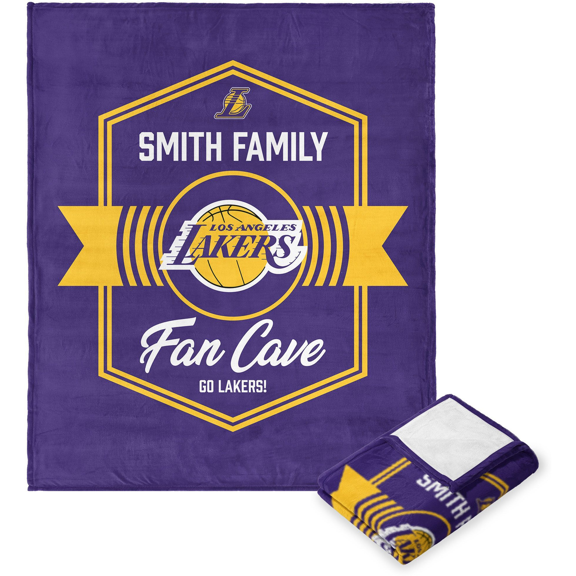 NBA Los Angeles Lakers Dominion Personalized Silk Touch Throw Blanket 50X60 Inches