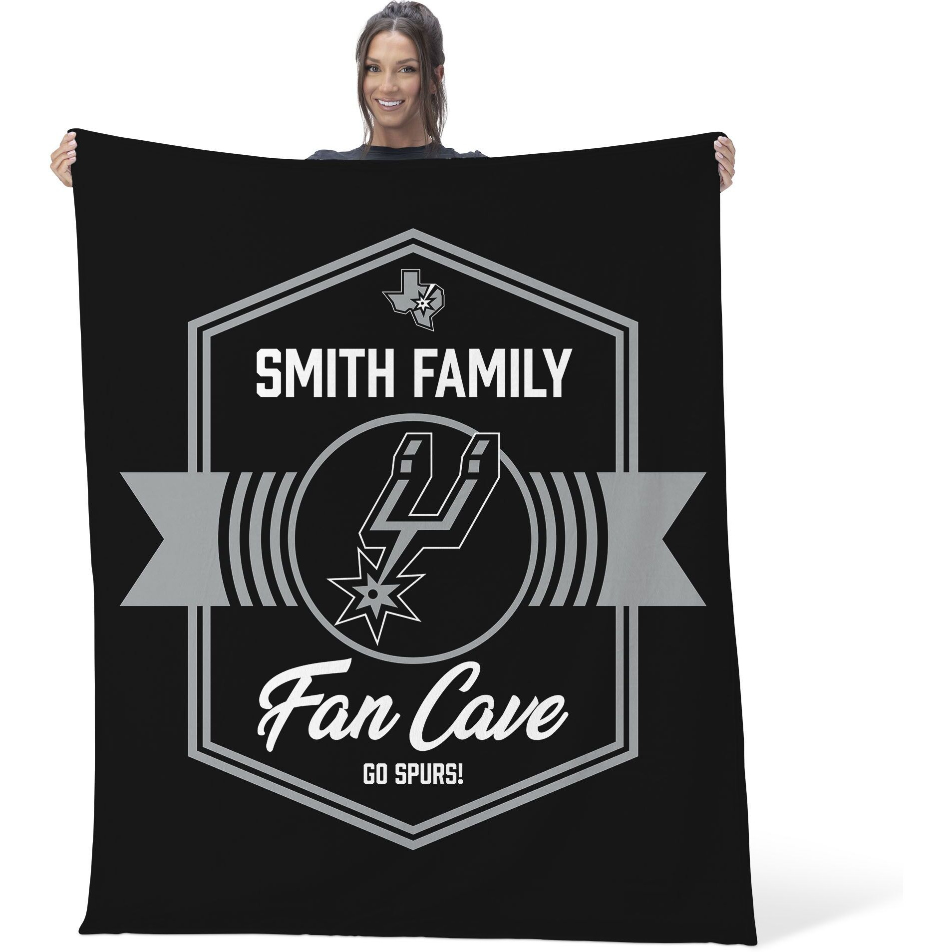 NBA San Antonio Spurs Dominion Personalized Silk Touch Throw Blanket 50X60 Inches