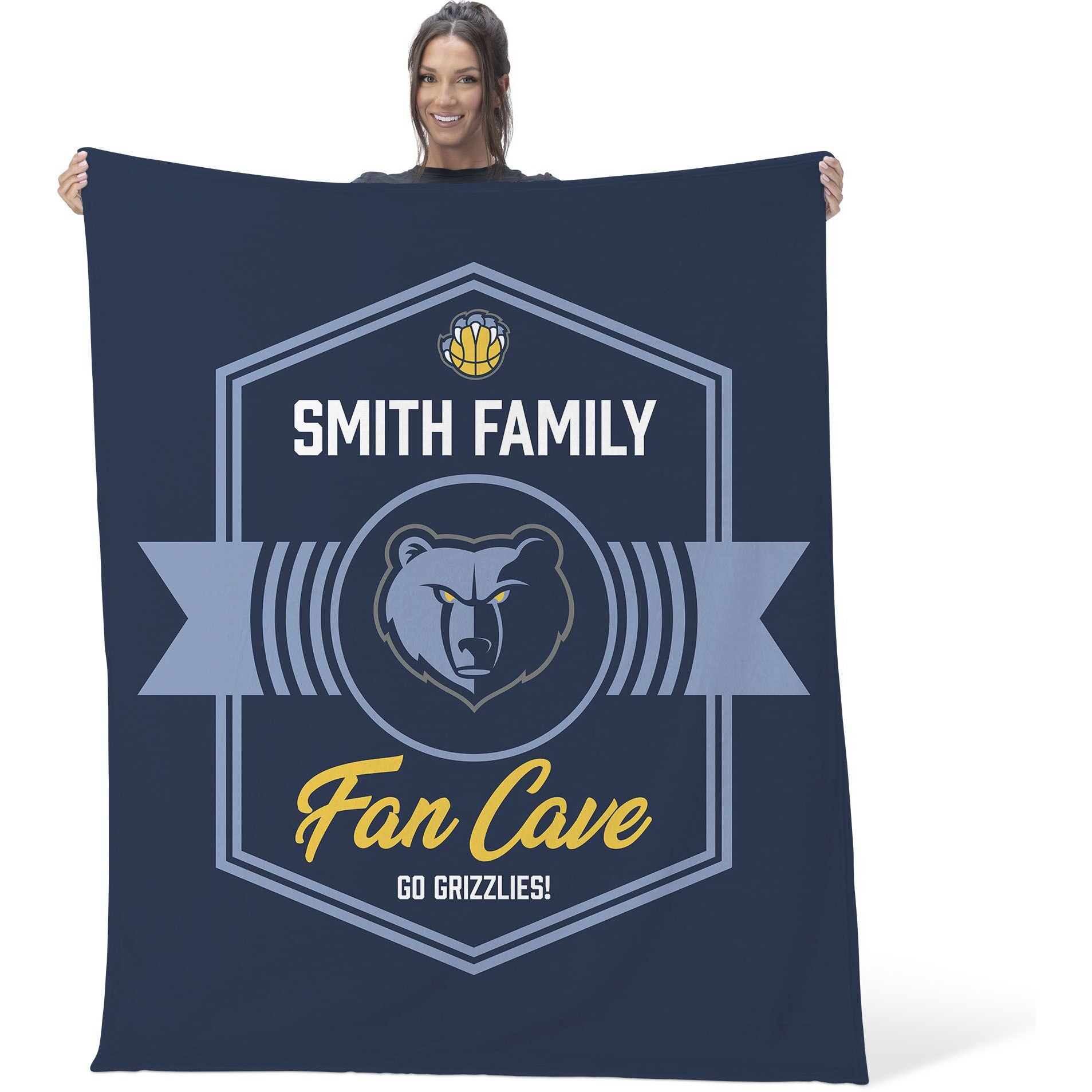 NBA Memphis Grizzlies Dominion Personalized Silk Touch Throw Blanket 50X60 Inches