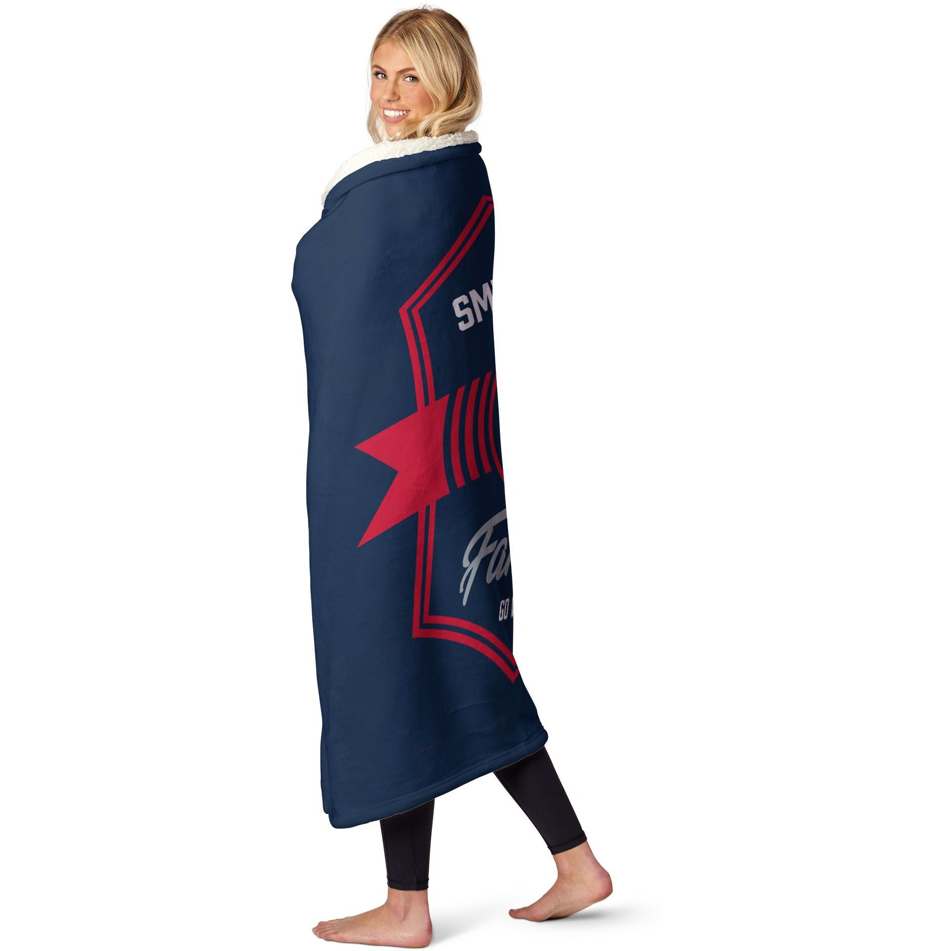 NBA Washington Wizards Dominion Personalized Silk Touch Sherpa Throw Blanket 50X60 Inches