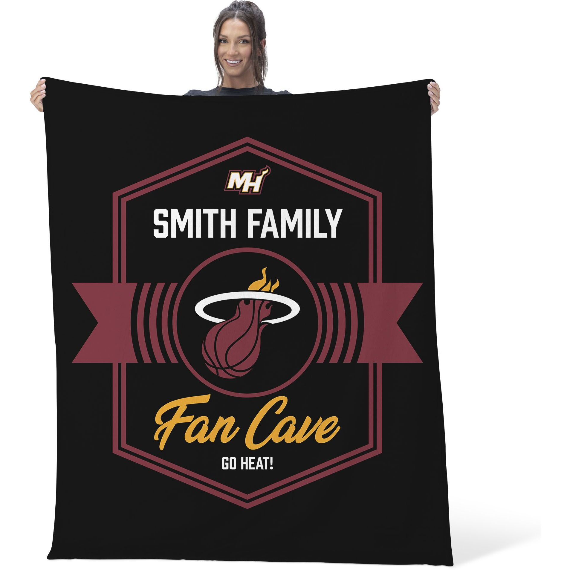 NBA Miami Heat Dominion Personalized Silk Touch Throw Blanket 50X60 Inches