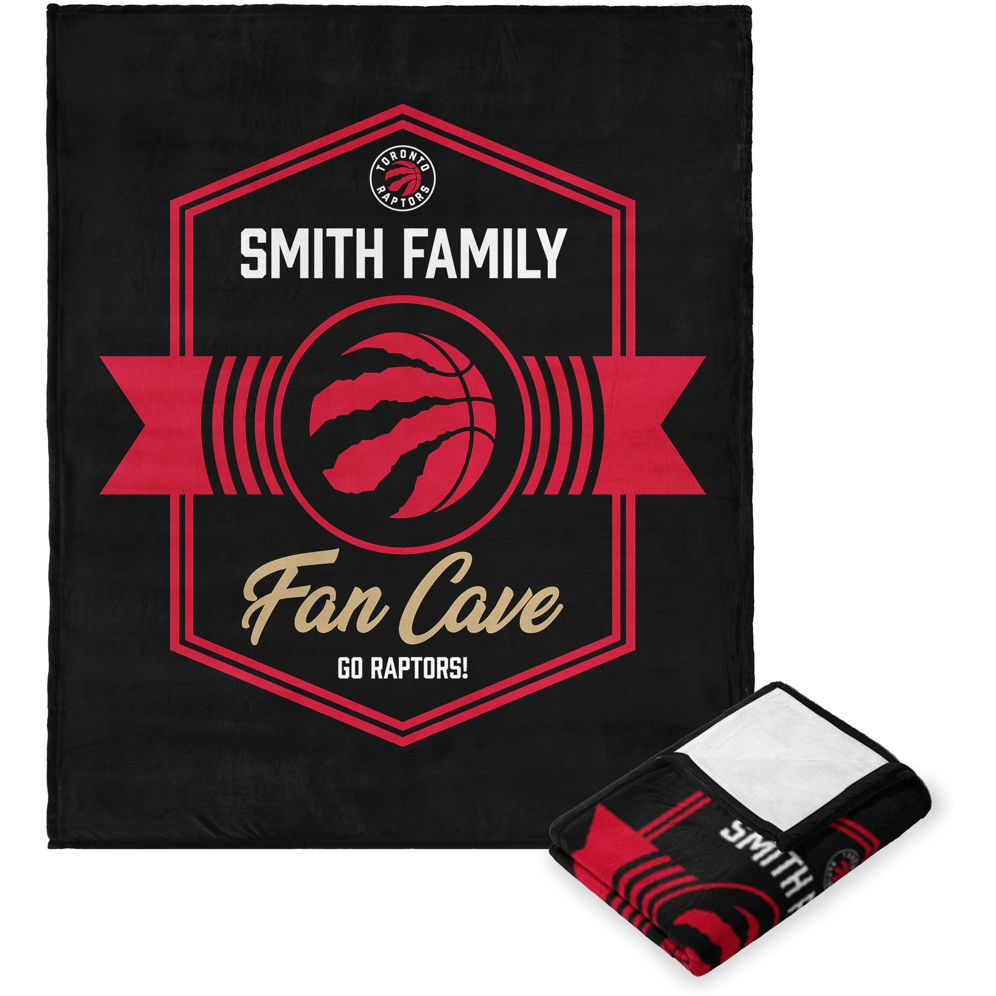 NBA Toronto Raptors Dominion Personalized Silk Touch Throw Blanket 50X60 Inches