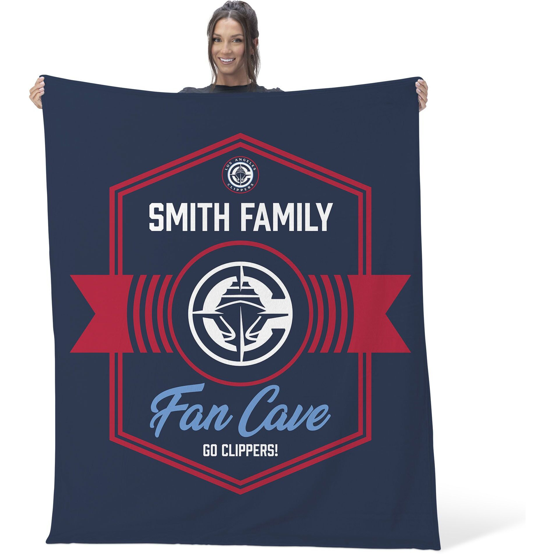 NBA Los Angeles Clippers Dominion Personalized Silk Touch Throw Blanket 50X60 Inches