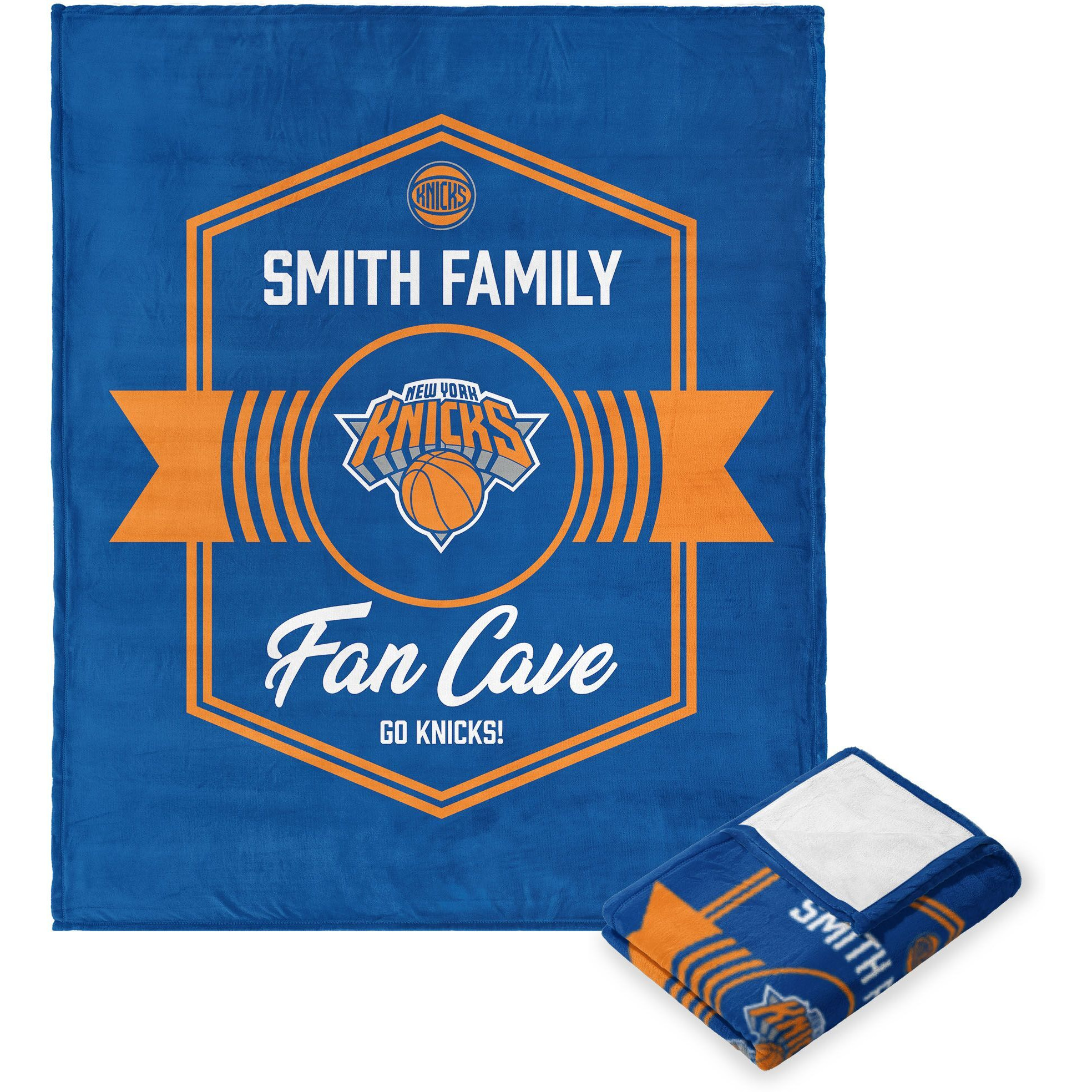 NBA New York Knicks Dominion Personalized Silk Touch Throw Blanket 50X60 Inches
