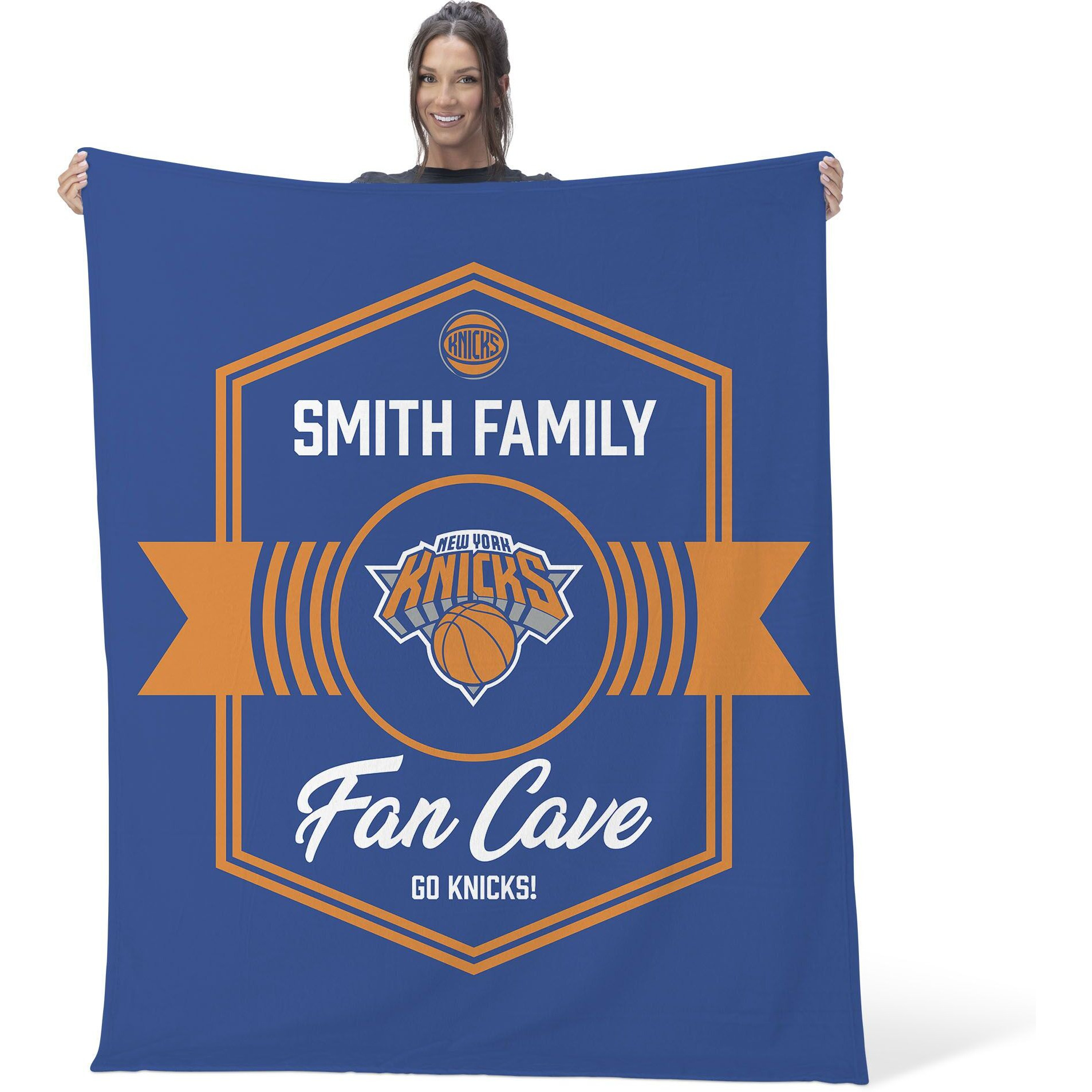 NBA New York Knicks Dominion Personalized Silk Touch Throw Blanket 50X60 Inches