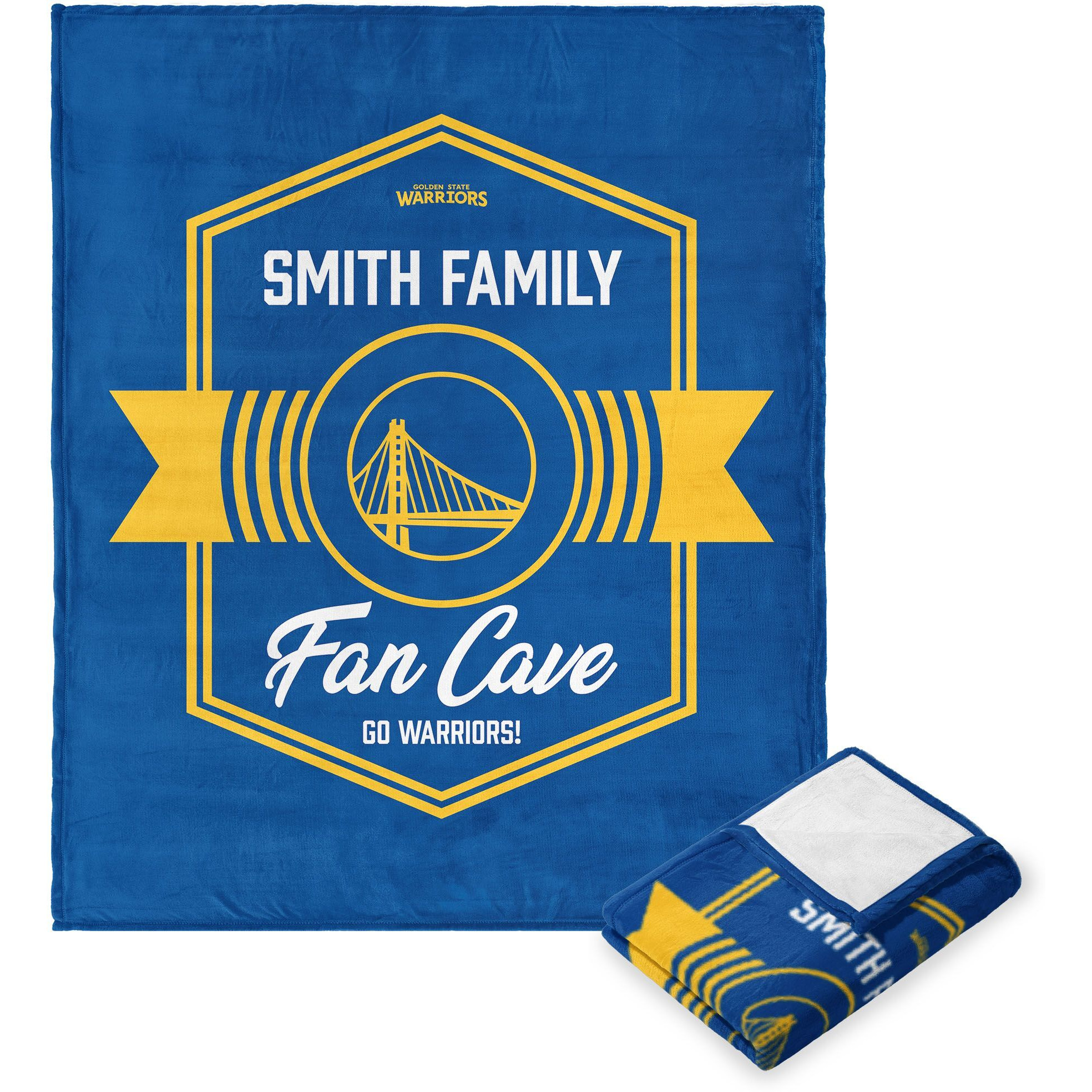 NBA Golden State Warriors Dominion Personalized Silk Touch Throw Blanket 50X60 Inches