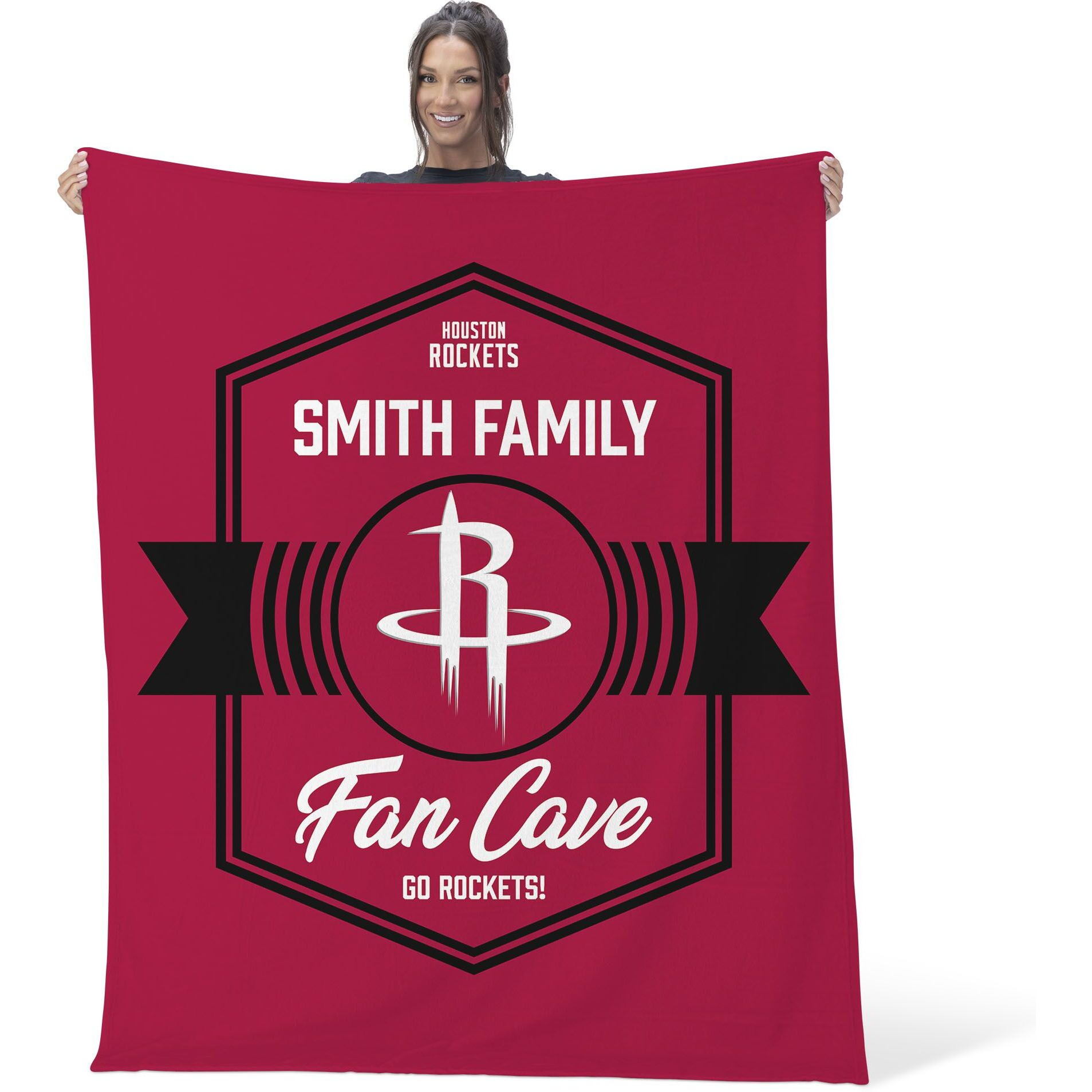 NBA Houston Rockets Dominion Personalized Silk Touch Throw Blanket 50X60 Inches