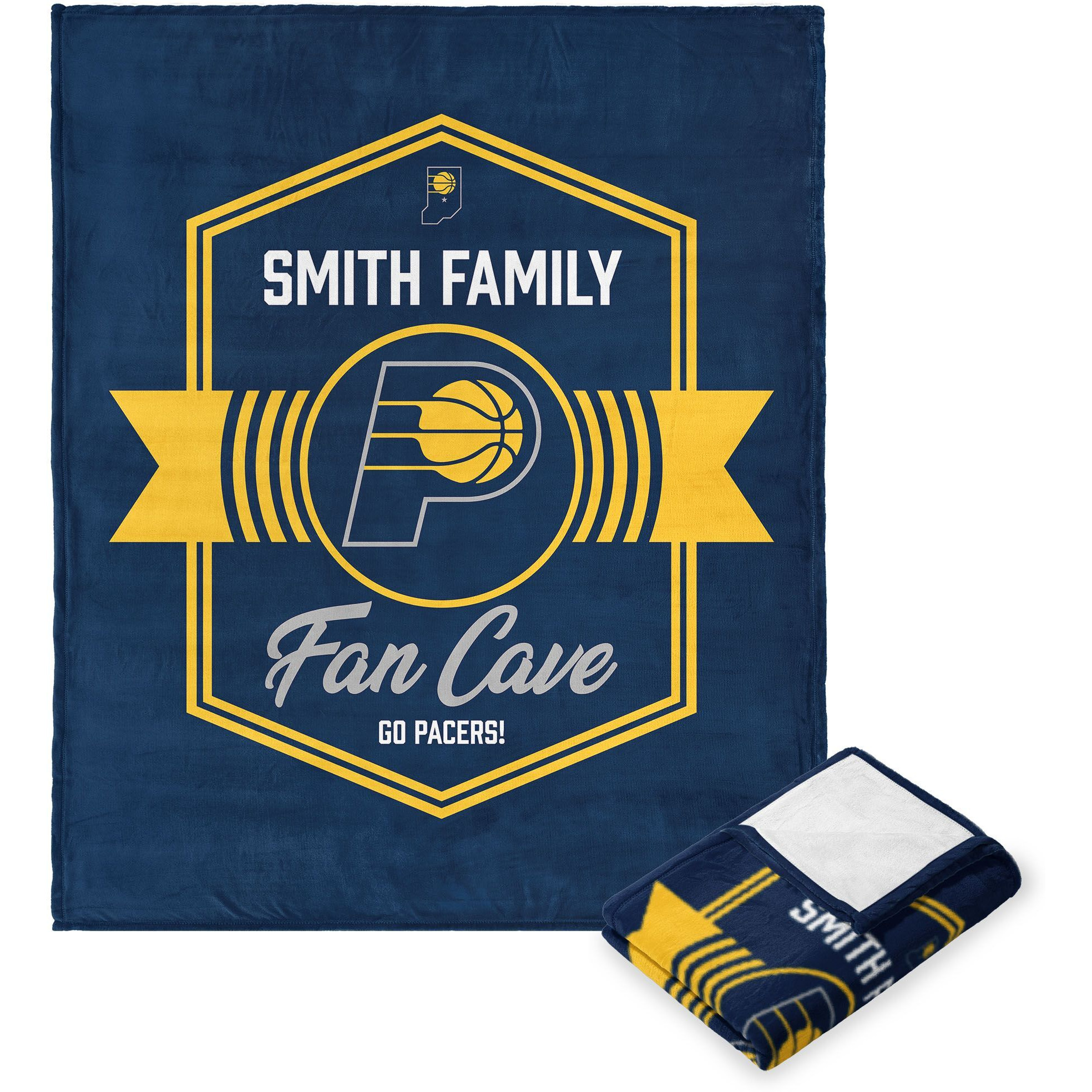 NBA Indiana Pacers Dominion Personalized Silk Touch Throw Blanket 50X60 Inches