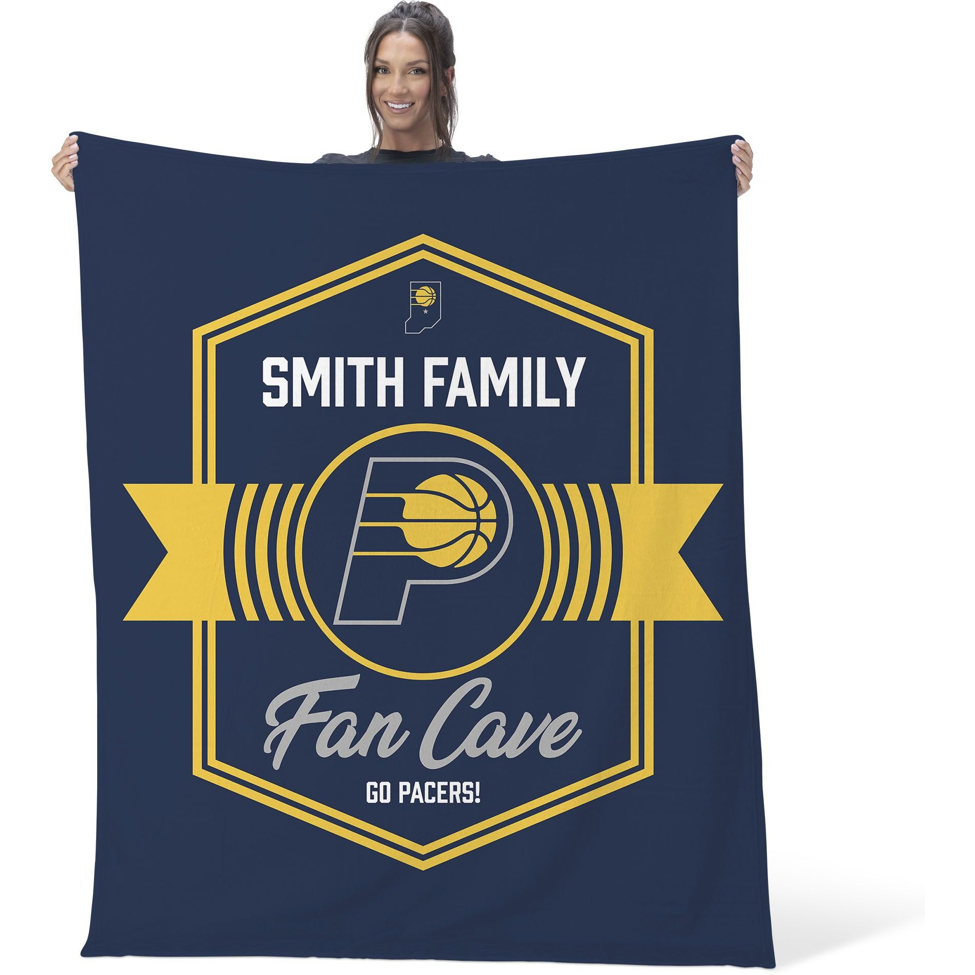 NBA Indiana Pacers Dominion Personalized Silk Touch Throw Blanket 50X60 Inches