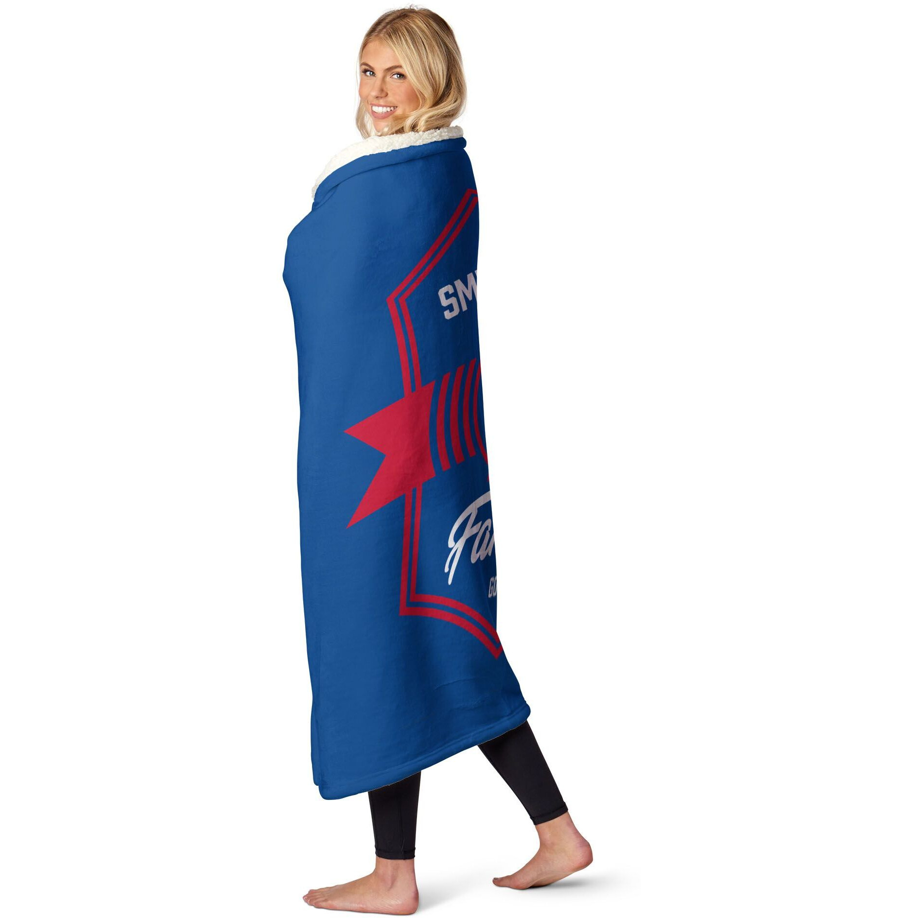 NBA Philadelphia 76ers Dominion Personalized Silk Touch Sherpa Throw Blanket 50X60 Inches