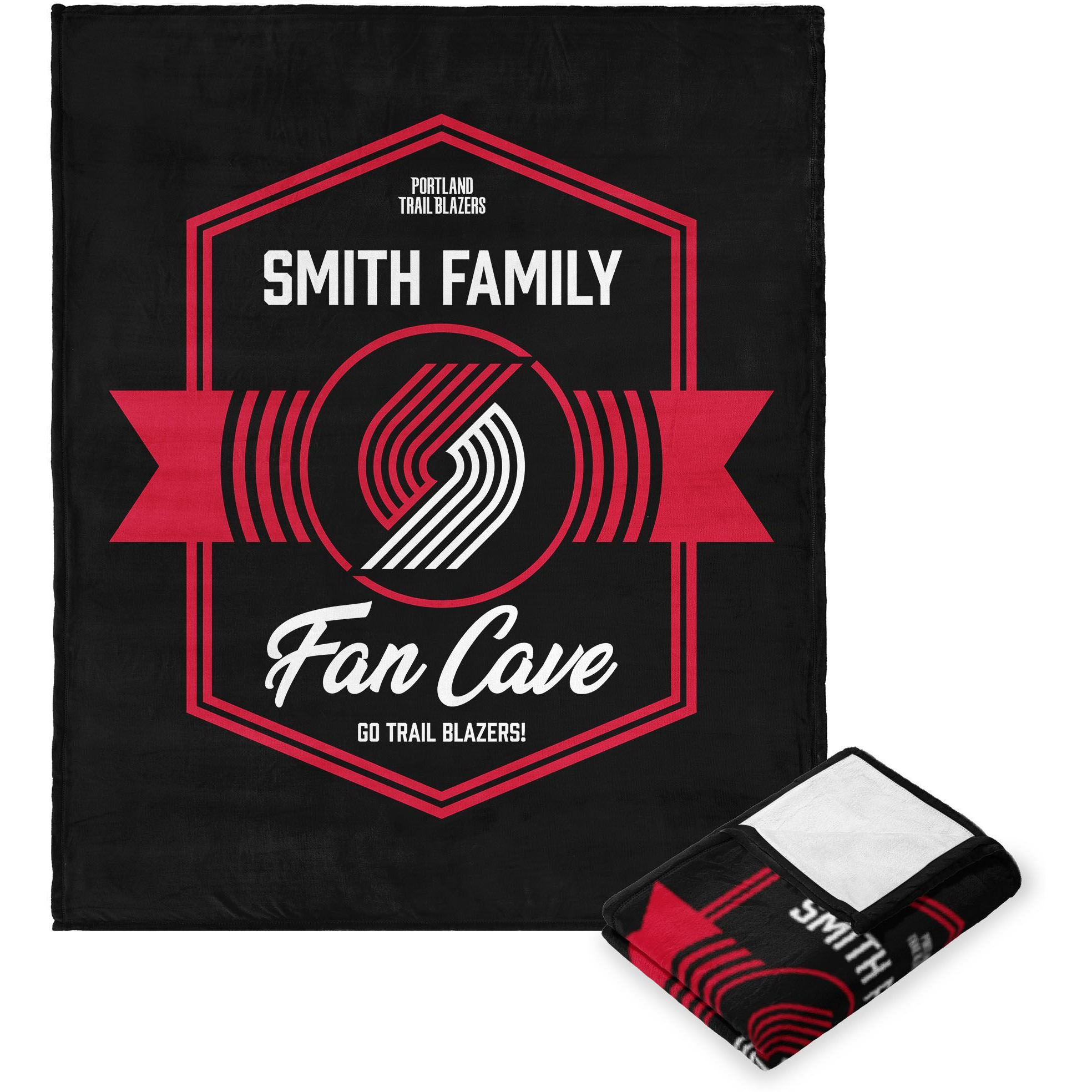 NBA Portland Trail Blazers Dominion Personalized Silk Touch Throw Blanket 50X60 Inches