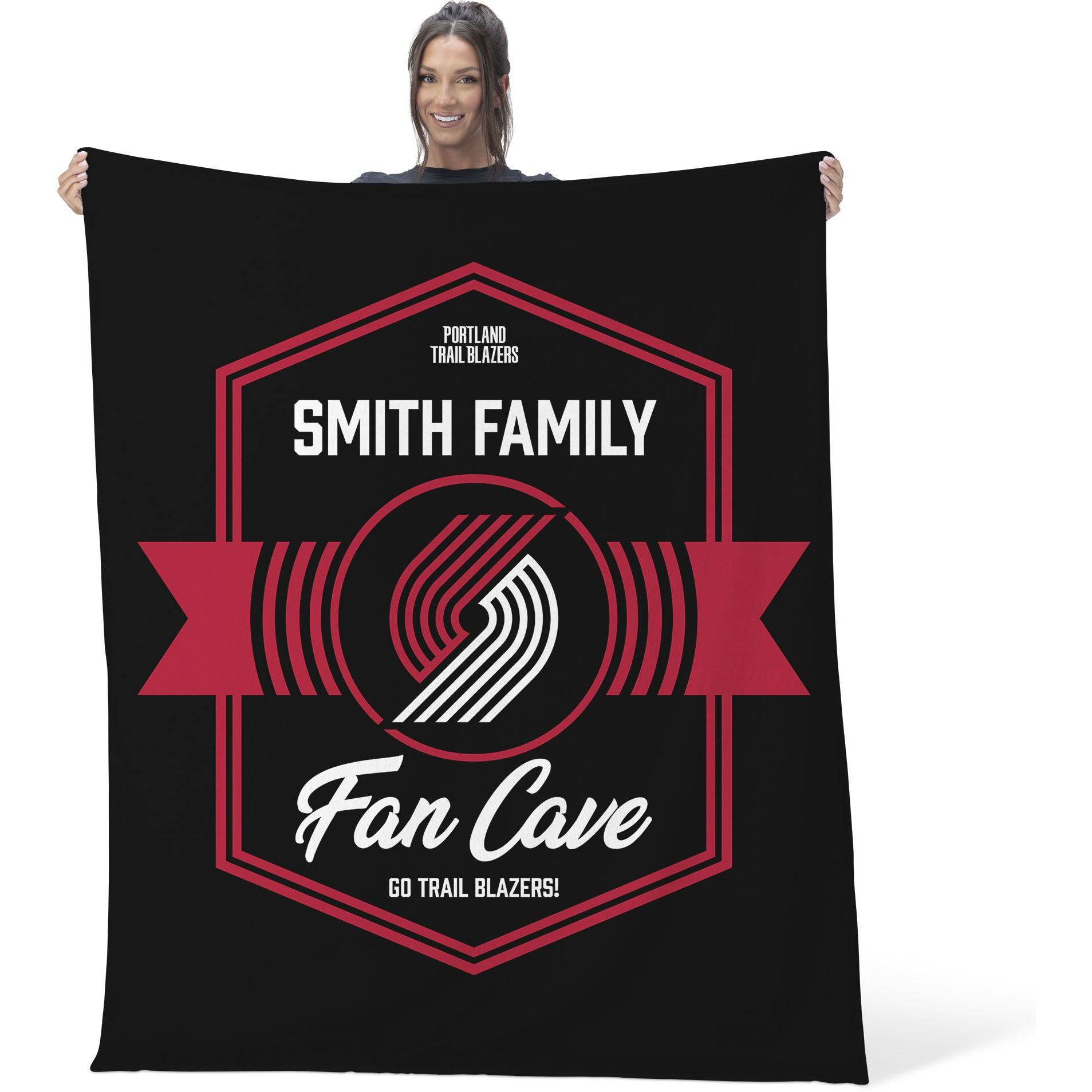 NBA Portland Trail Blazers Dominion Personalized Silk Touch Throw Blanket 50X60 Inches