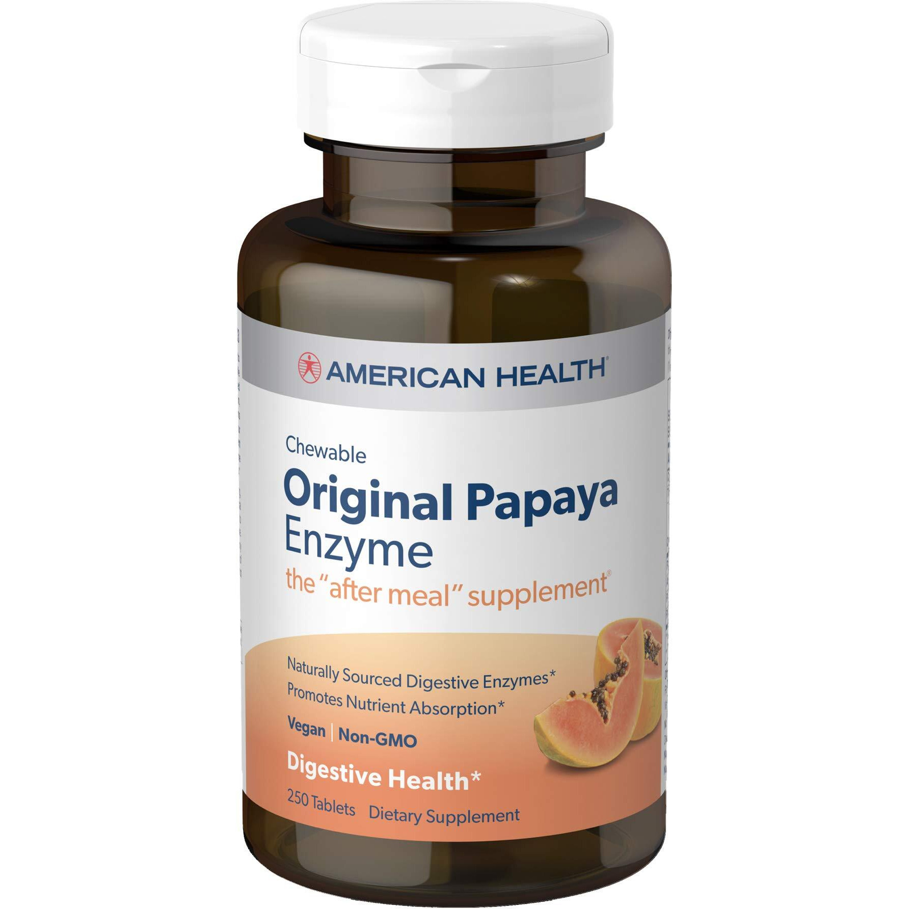 American Health - Original Papaya Enzyme chewable - 250 Tablets(D0102H5WUHX)