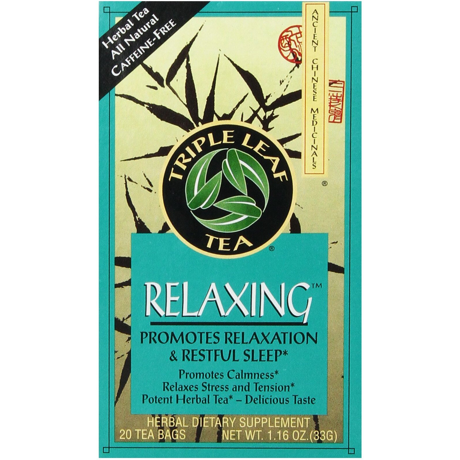 Triple Leaf Tea, Relaxing, 20 Tea Bags (Pack of 6)