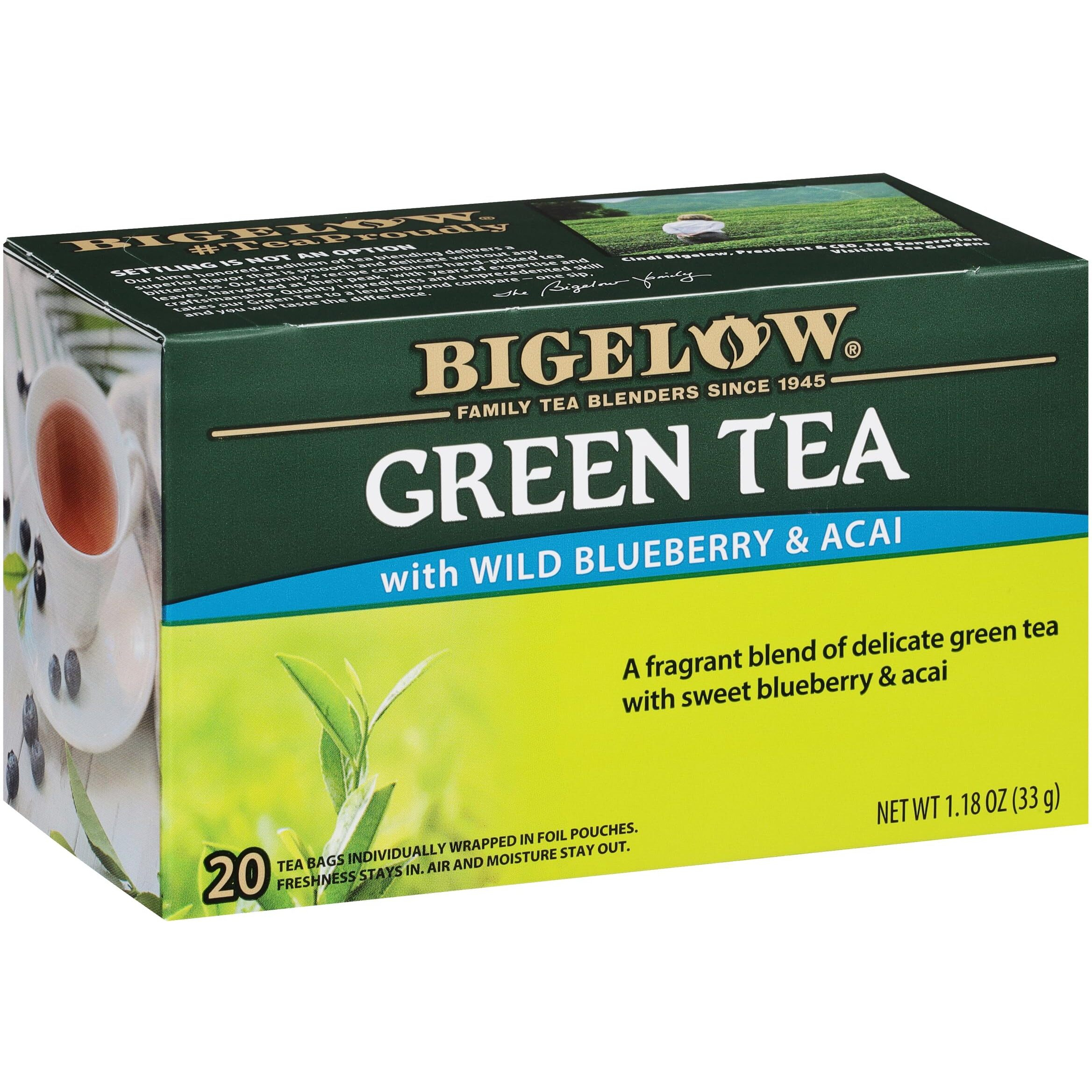 Bigelow Tea green Tea With Blueberry - case Of 6 - 20 Bag(D0102H5WT4P)