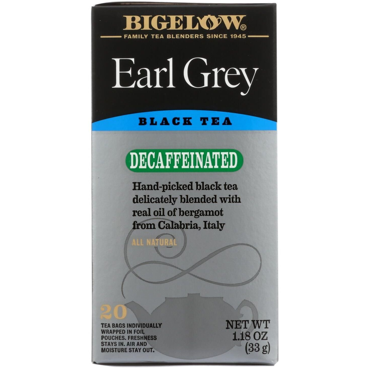 Bigelow Tea Earl grey Decaffeinated Black Tea - case Of 6 - 20 Bags(D0102H5KILJ)