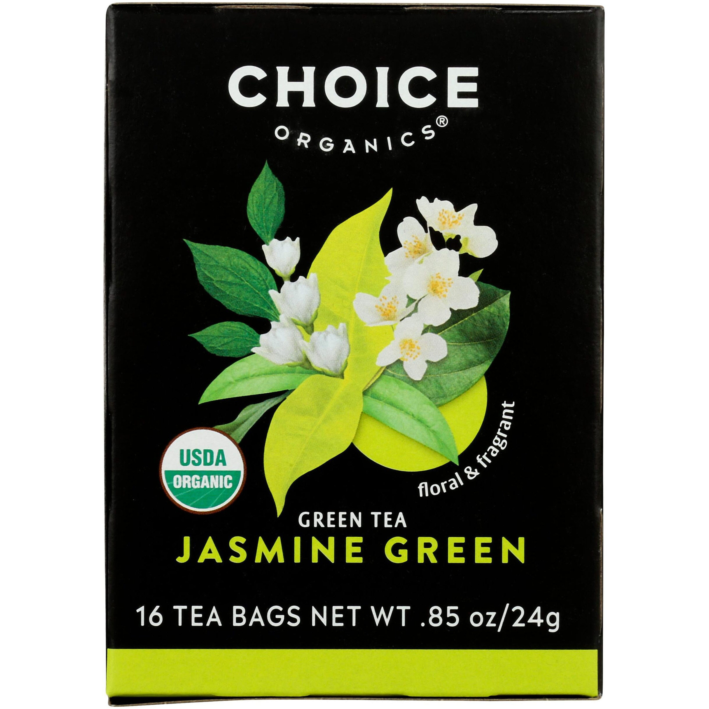 choice Organic Teas Jasmine green Tea - 16 Tea Bags - case Of 6(D0102H5KgUJ)