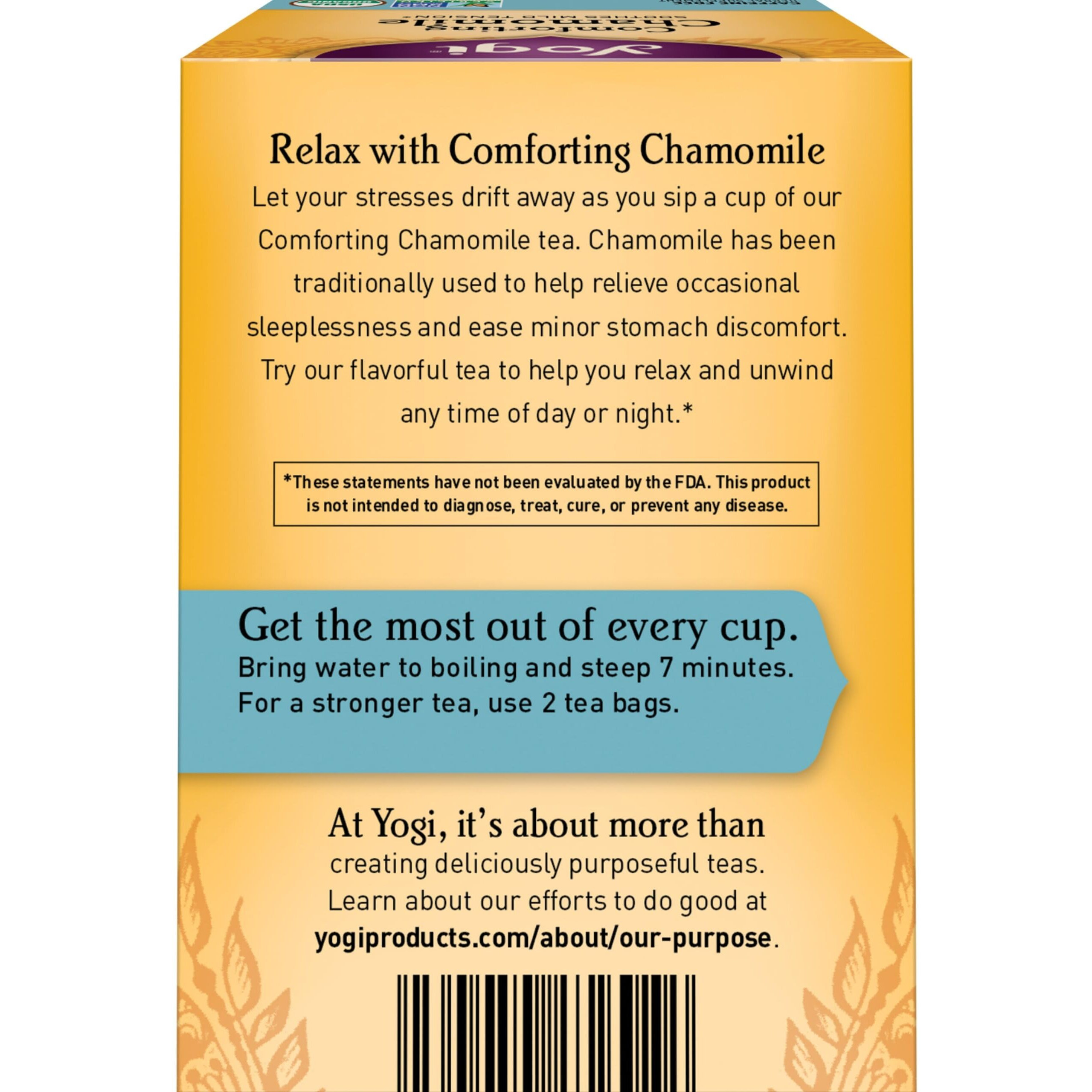 Yogi Organic comforting chamomile - 16 Tea Bags - case Of 6(D0102H5WF4P)