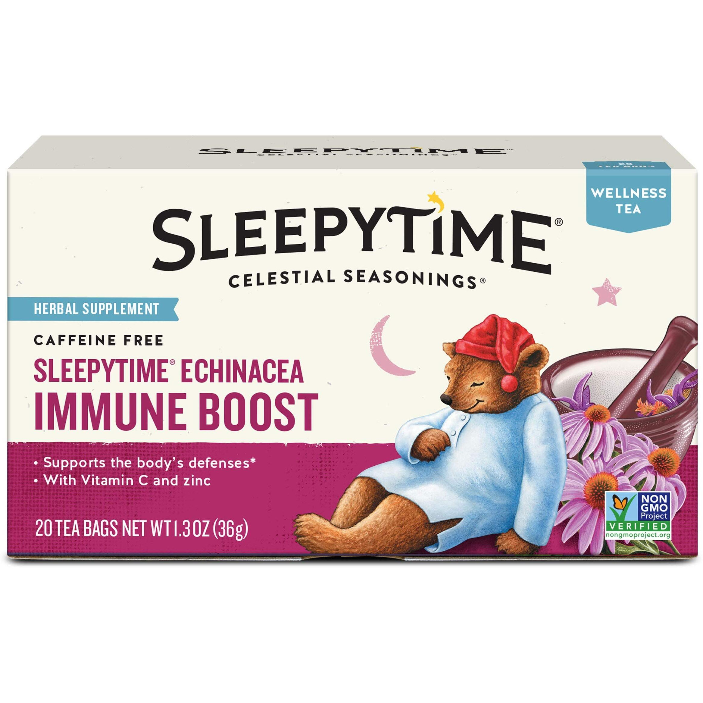 celestial Seasonings Sleepytime Echinacea complete care Wellness Tea - 20 Tea Bags - case Of 6(D0102H5KAMX)