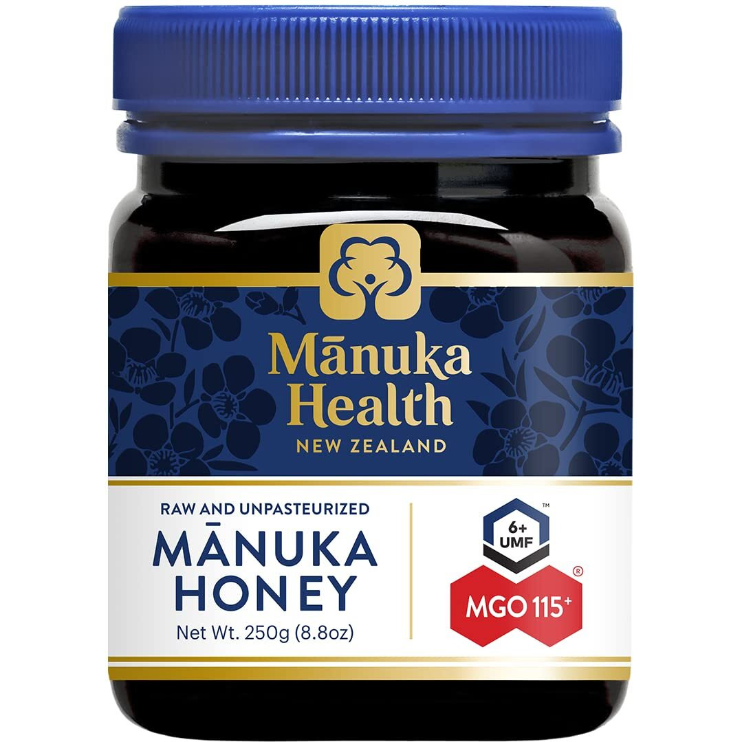 Manuka Health UMF 6+/MGO 115+ Manuka Honey (250g/8.8oz), Superfood, Authentic Raw Honey from New Zealand