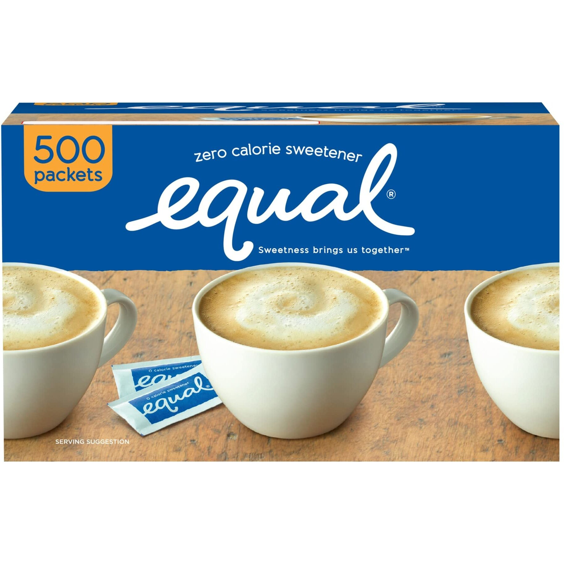 EQUAL 0 Calorie Sweetener, Sugar Substitute, Zero Calorie Sugar Alternative Sweetener Packets, Sugar Alternative, 500 Count