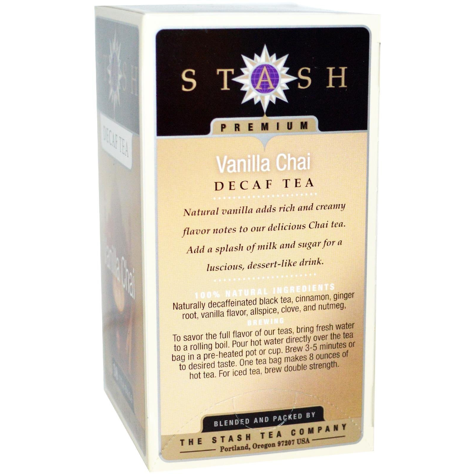 STASH TEA Decaf Vanilla Chai, 18 CT