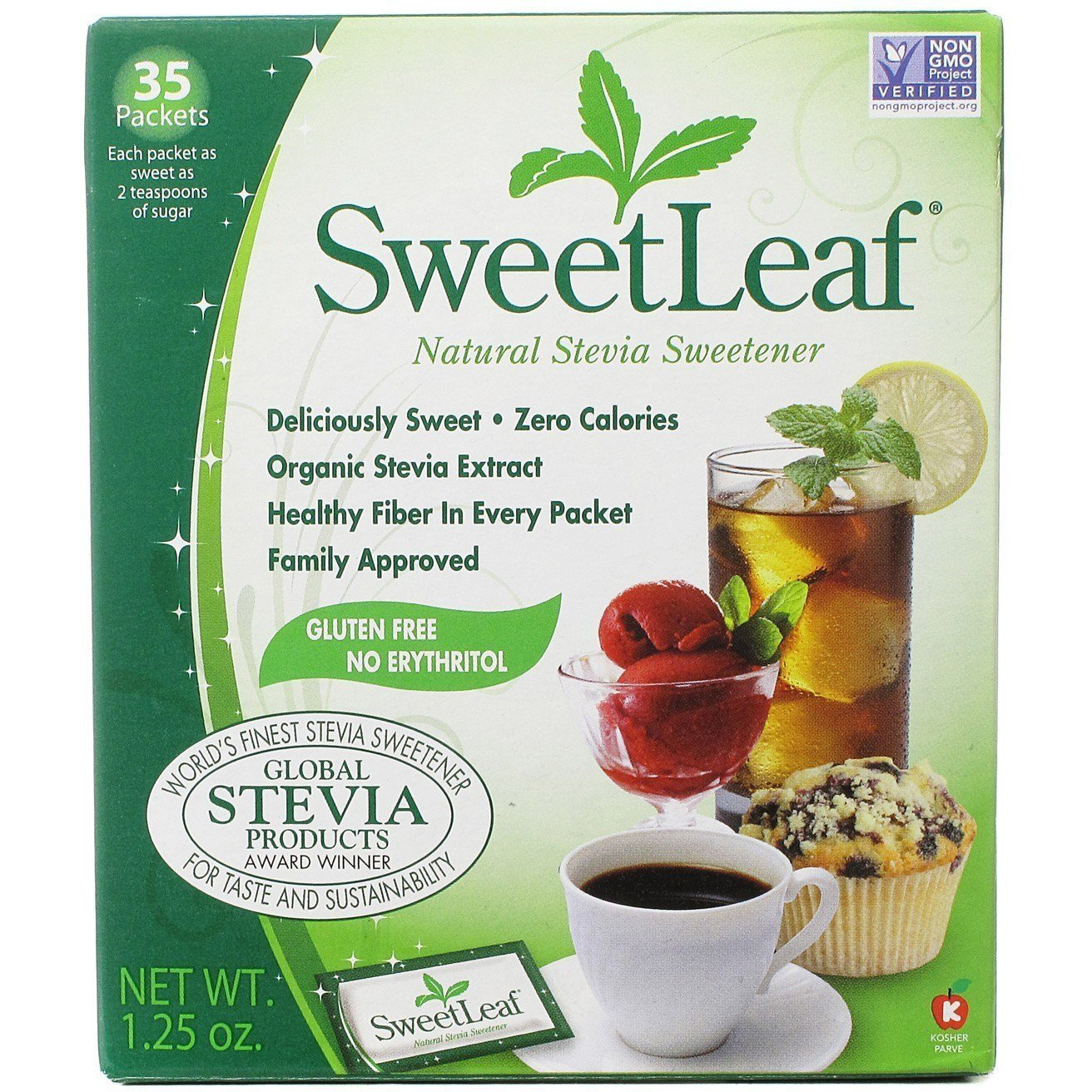 Stevia Sugar Packets, 35ct