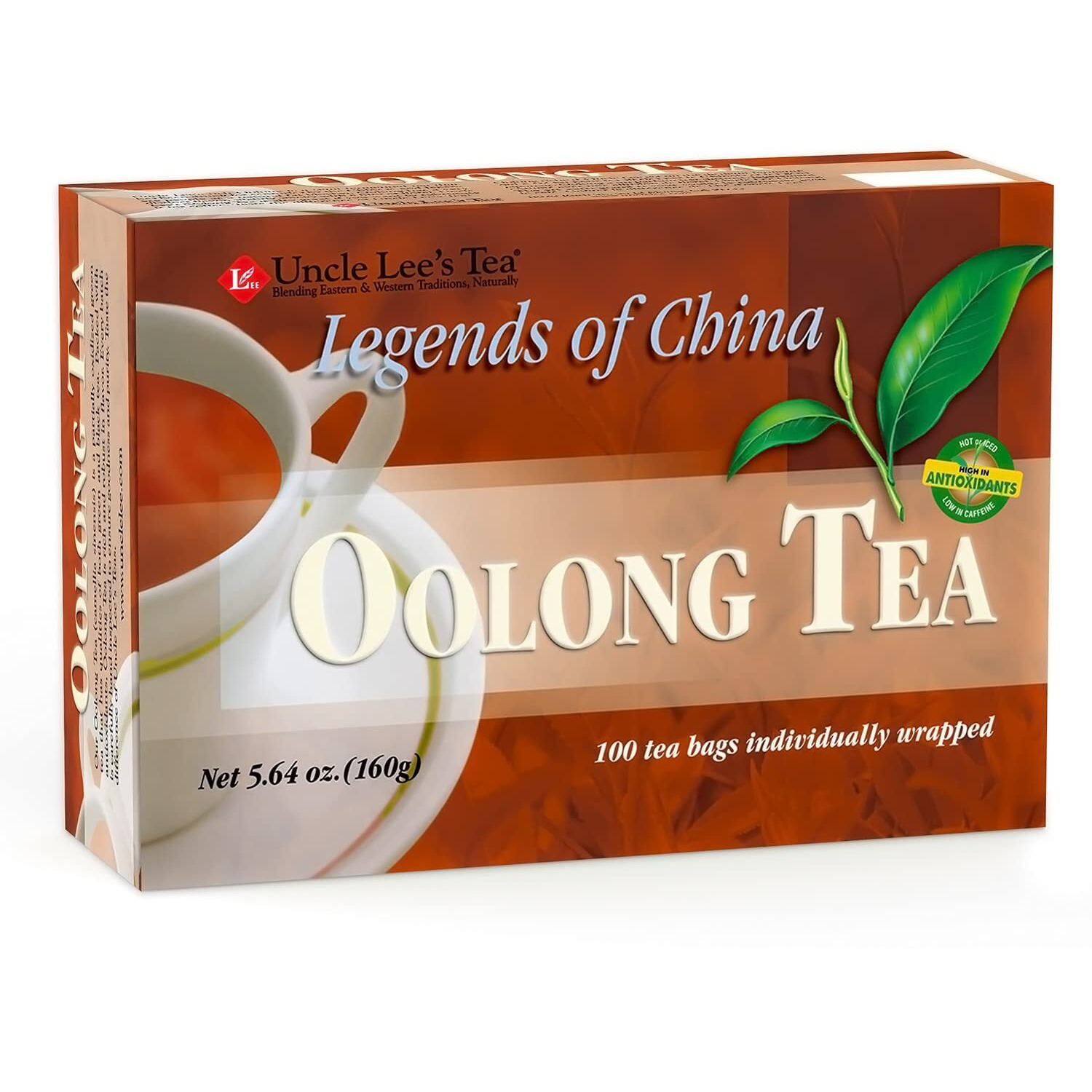 Uncle Lees Oolong Tea - Authentic Partially Oxidized Green Tea, Wellness Tea Rich in Polyphenols and Antioxidants for Immunity & Vitality, 100 Count