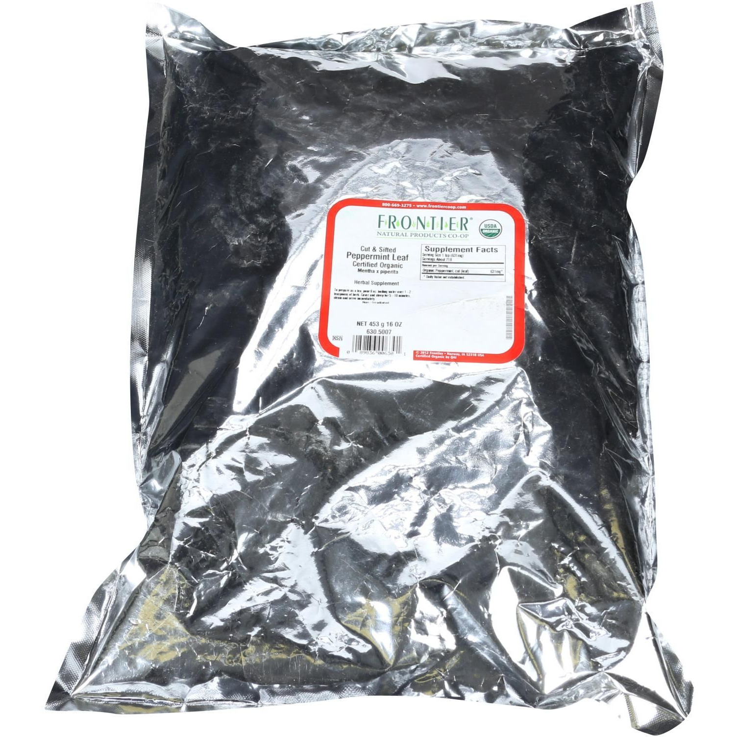 Frontier Herb Peppermint Leaf Organic cut And Sifted - Single Bulk Item - 1lb(D0102H5WZT6)