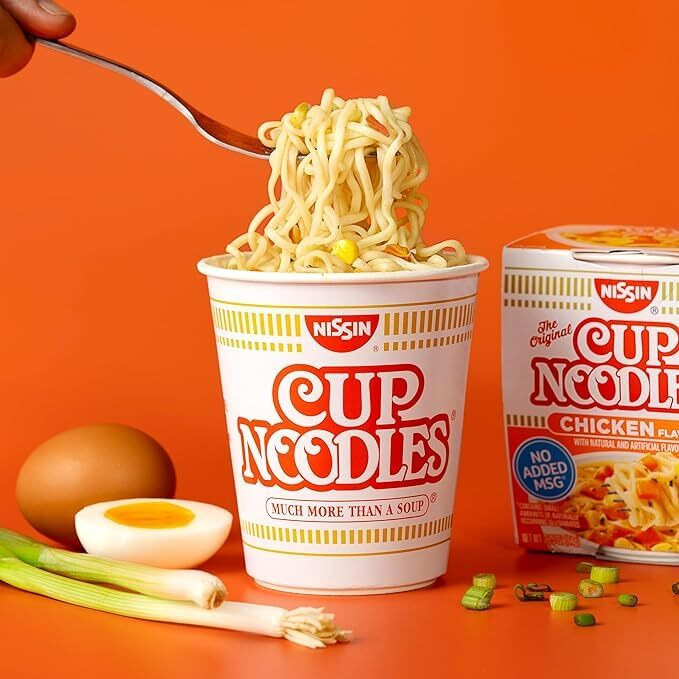 NISSIN FOODS Top Ramen Chicken Flavor Cup Noodles - Chicken - 2.25 oz - 12 / Carton