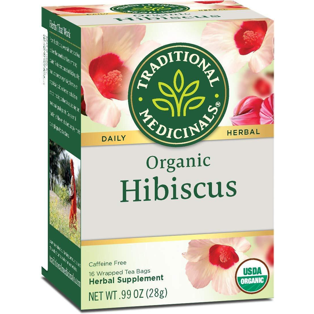 Traditional Medicinals Hibiscus Tea 16 Bag (Pack of 6) (Value Bulk Multi-Pack)