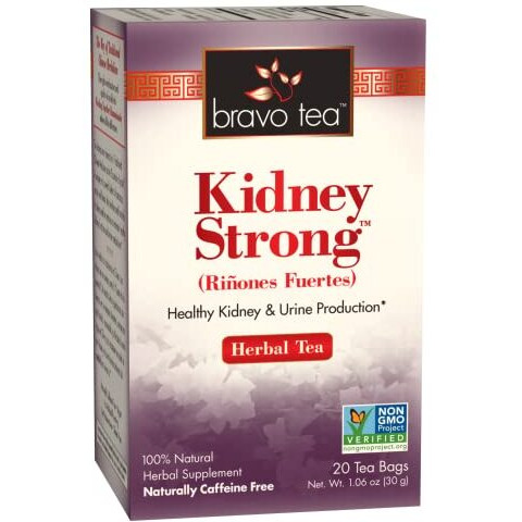 Bravo Tea Kidney Strong Herbal Tea Caffeine Free, 20 Tea Bags