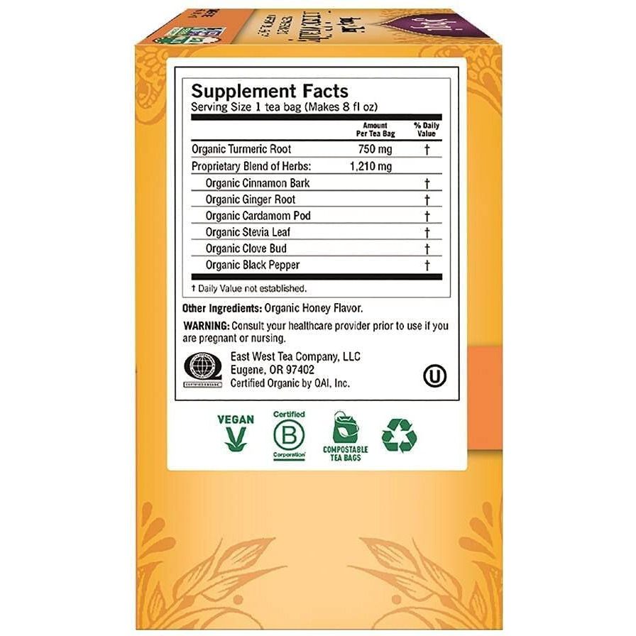 Yogi Tea - Organic - Honey chai Turmeric - case Of 6 - 16 Bag(D0102H5N01J)