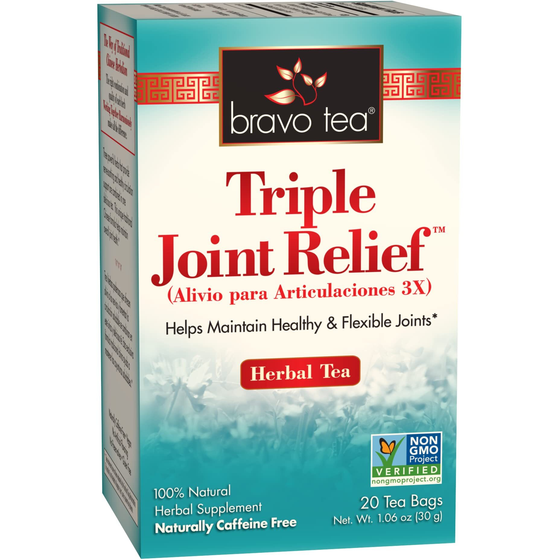 Bravo Tea Triple Joint Relief Caffeine Free 20 Tea Bags