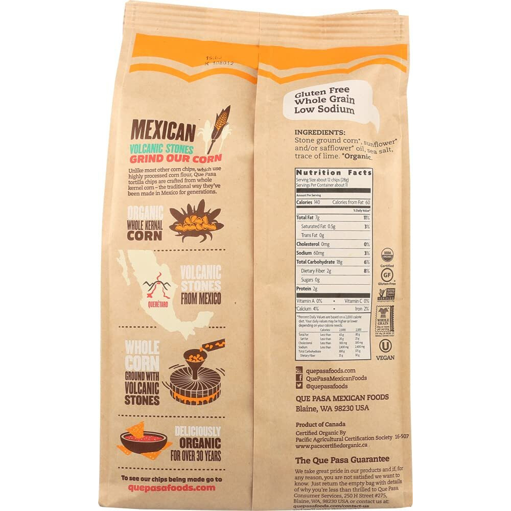 Que Pasa - Tortilla chips Yellow - case Of 6-11 Oz(D0102H54L3J)