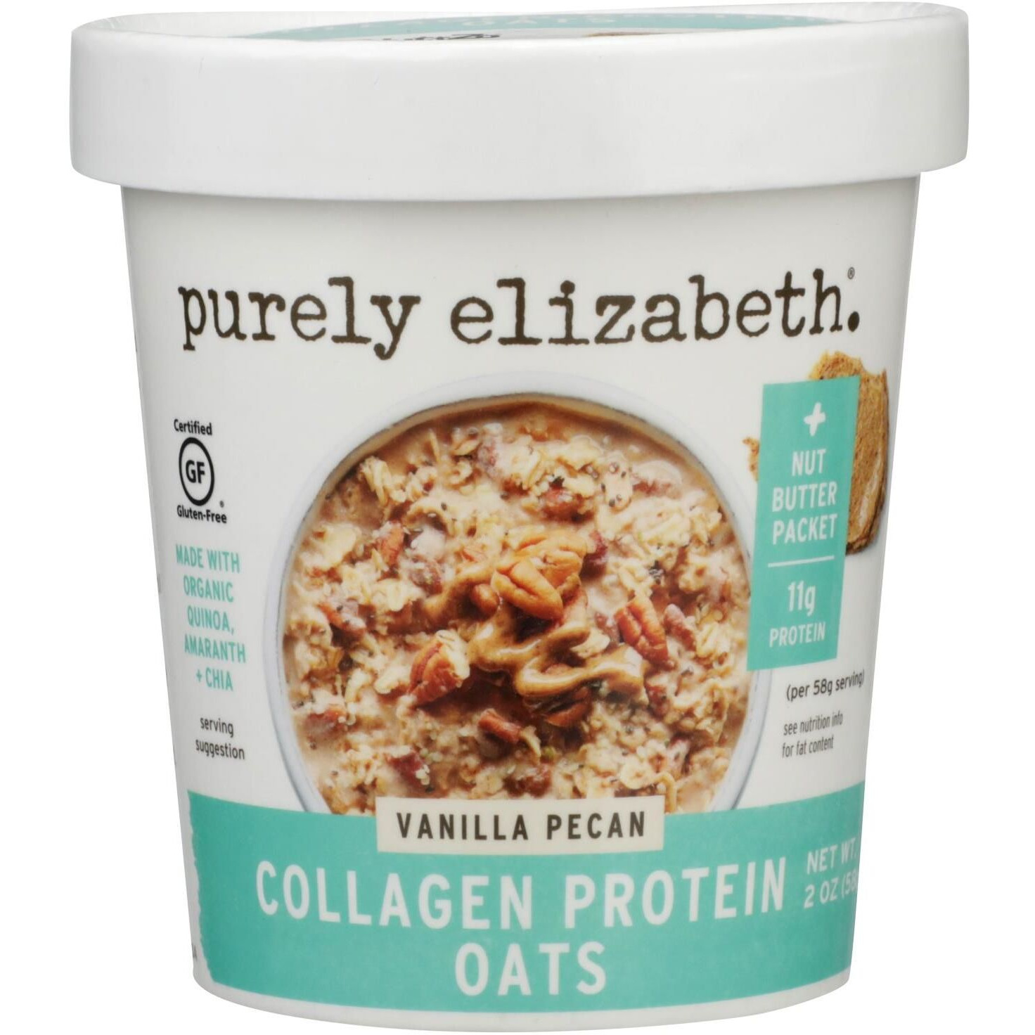 Purely Elizabeth - Oat cup Protn Vanilla Pecan - case Of 12 - 2 Oz(D0102H5N81X)