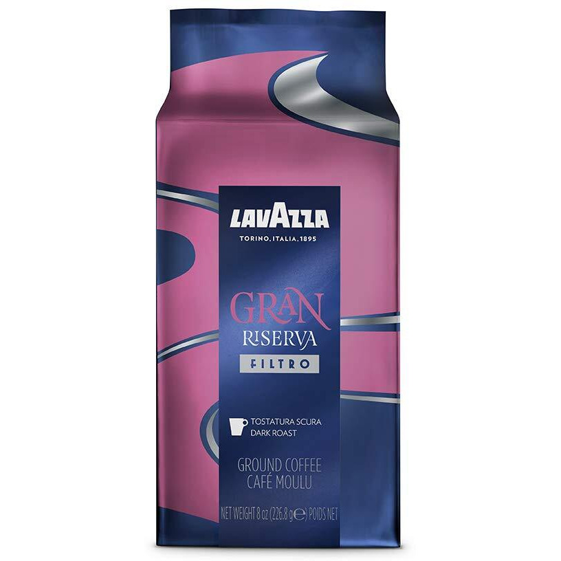 Gran Riserva Filtro Dark Roast Ground Coffee by Lavazza for Unisex - 8 oz Coffee
