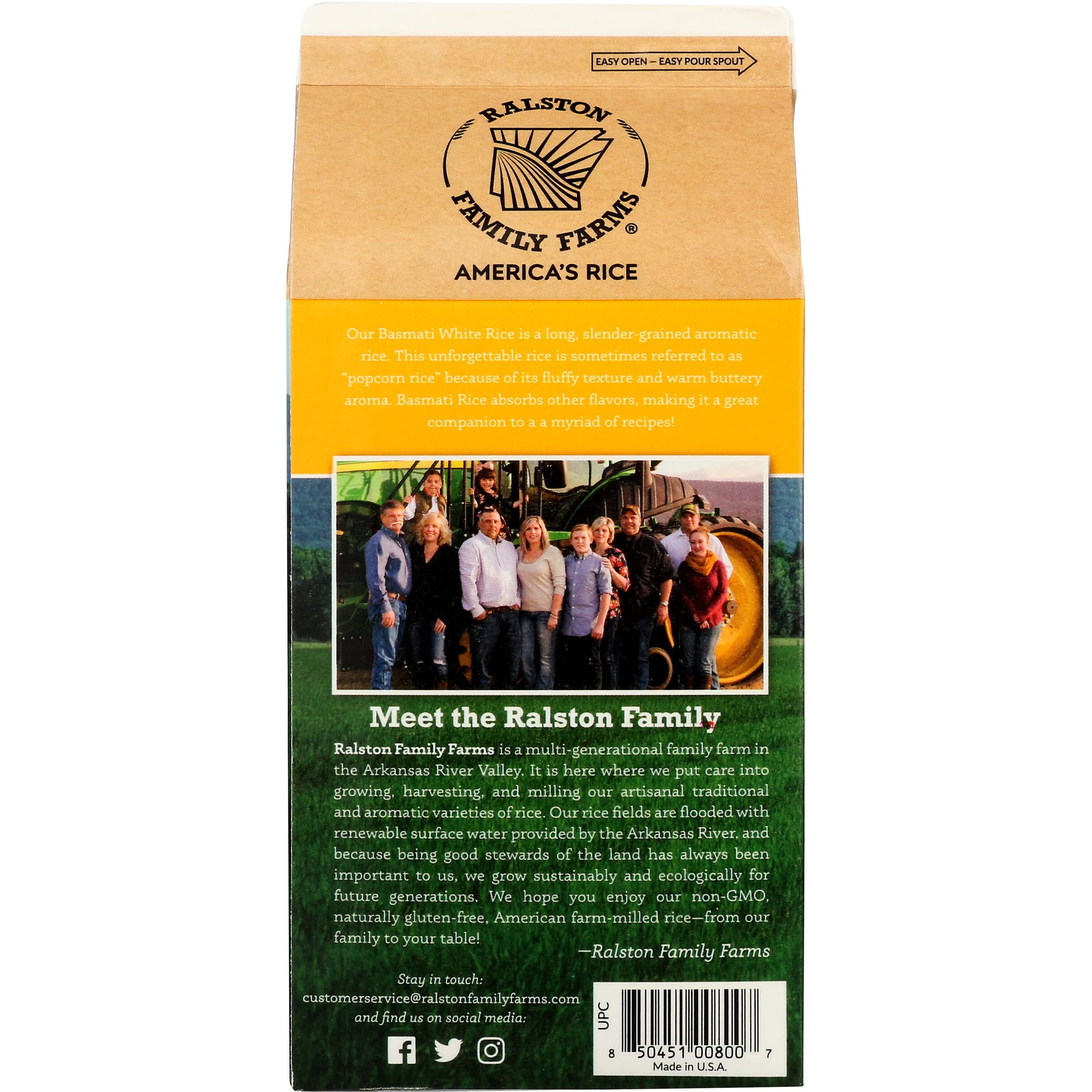 Ralston Family Farms - Rice Basmati White - case Of 6-24 Oz(D0102H54HFT)