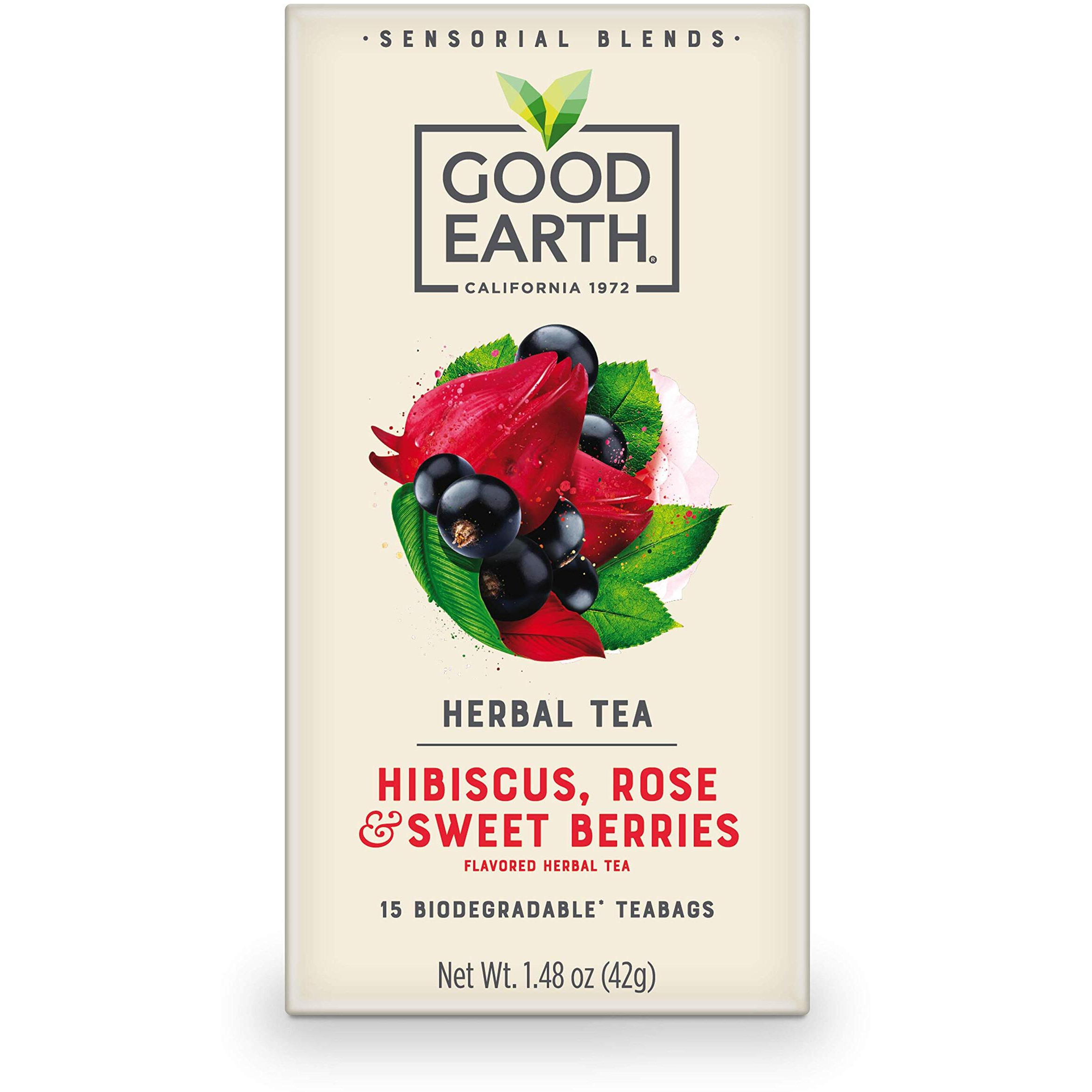 Good Earth Sensorials Hibiscus, Rose & Sweet Berries Herbal Tea 15 ct Box