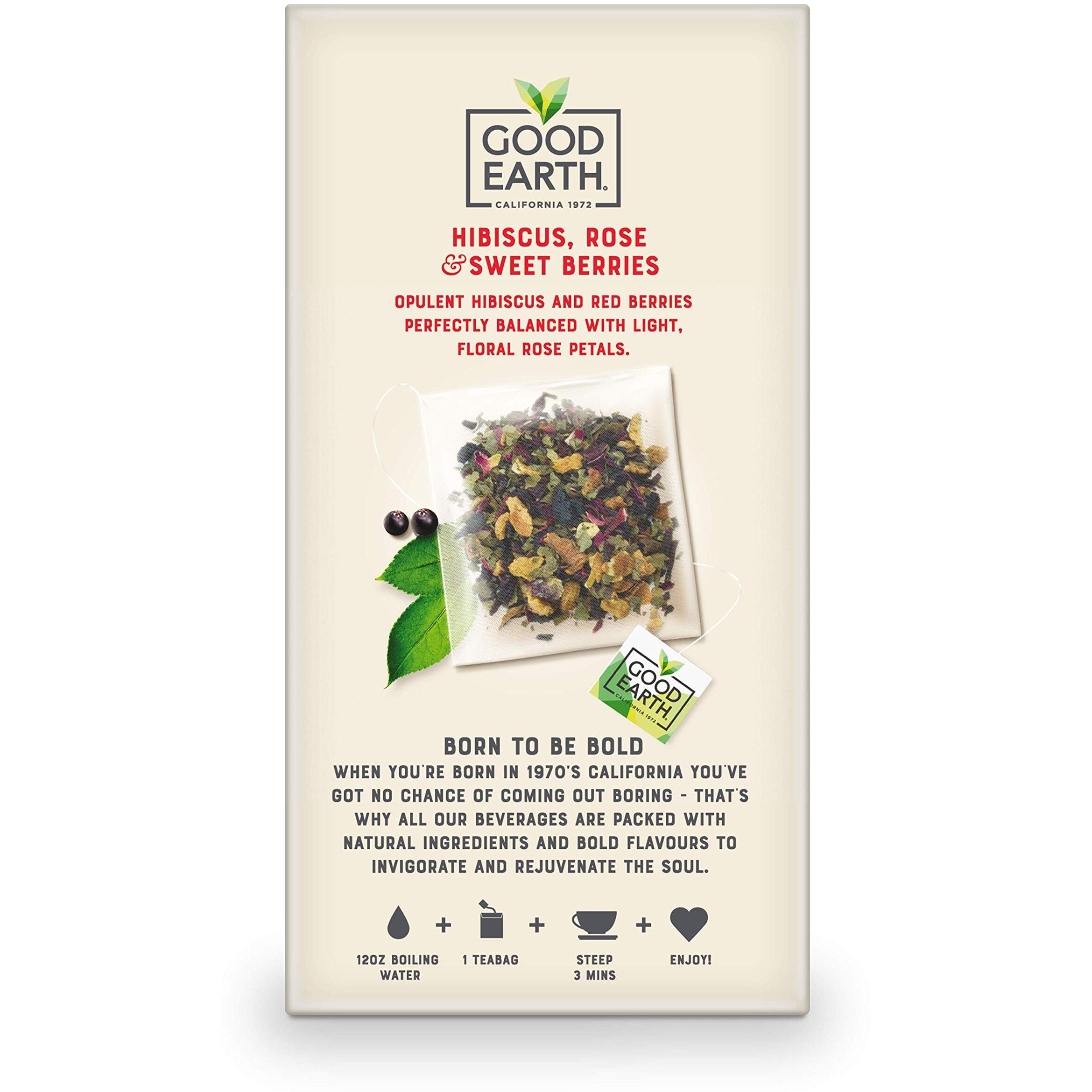 Good Earth Sensorials Hibiscus, Rose & Sweet Berries Herbal Tea 15 ct Box
