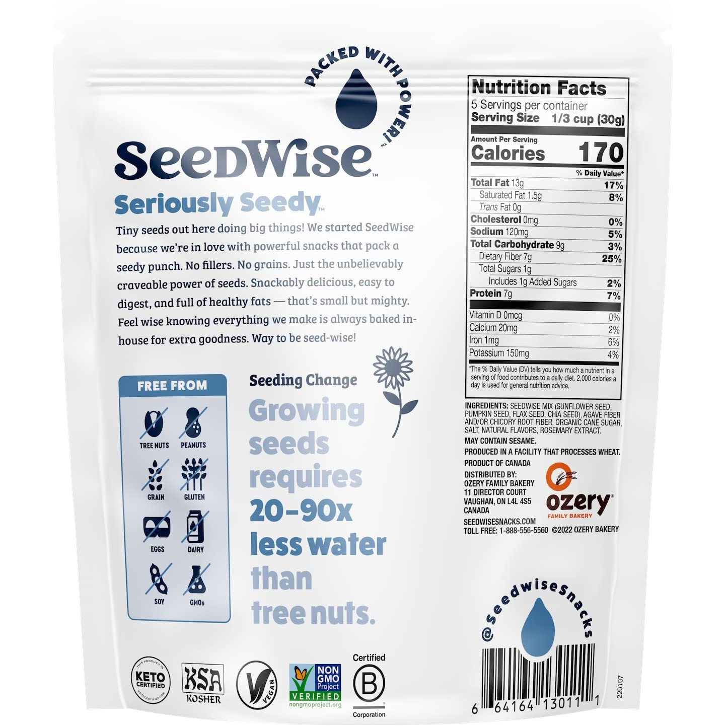 Ozerys Bakery - Spr Seed crunch Sweet Salty - case Of 6-53 Oz(D0102H54E6P)
