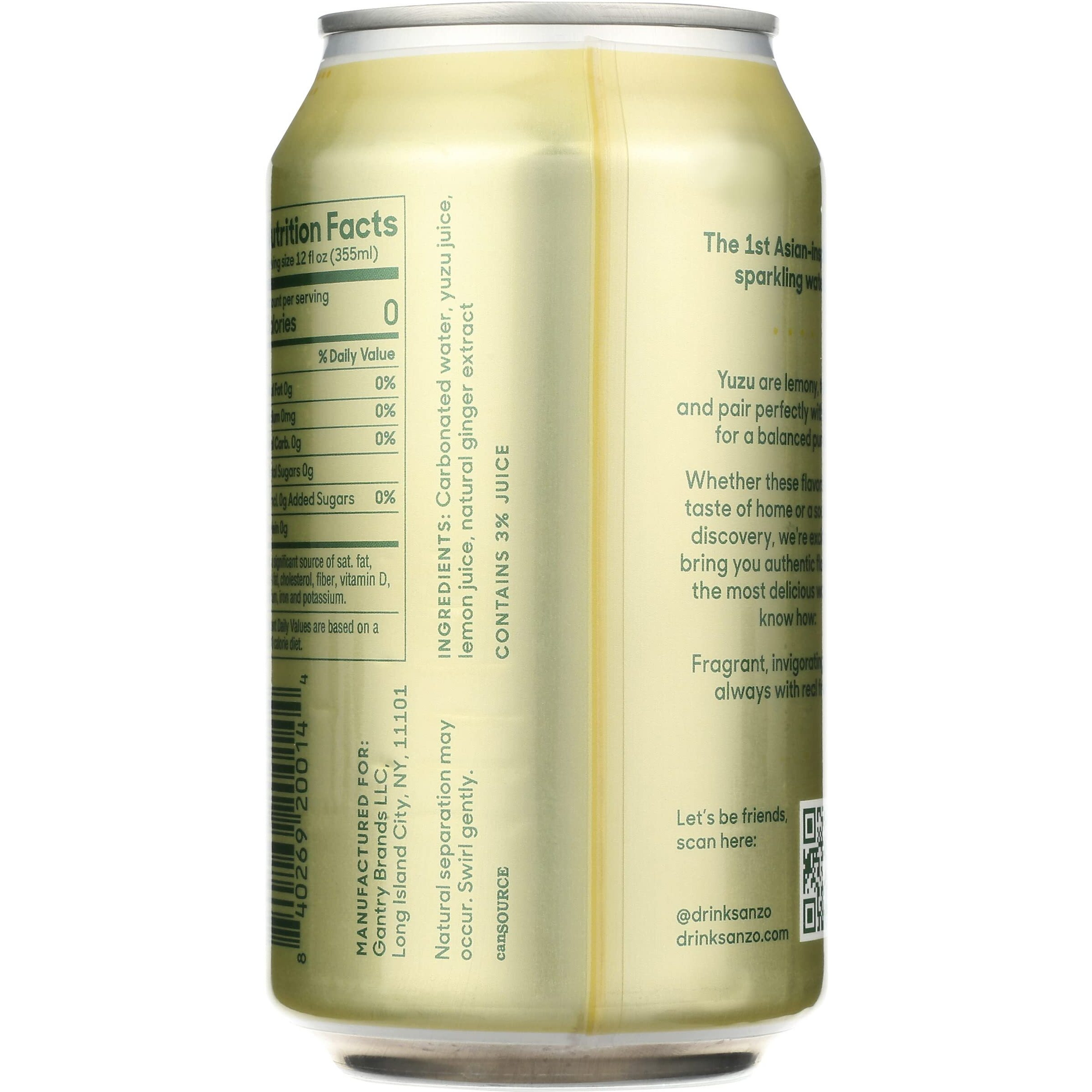 Sanzo - Sparkling Water Yuzu - case Of 12-12 Fz(D0102H54JMJ)