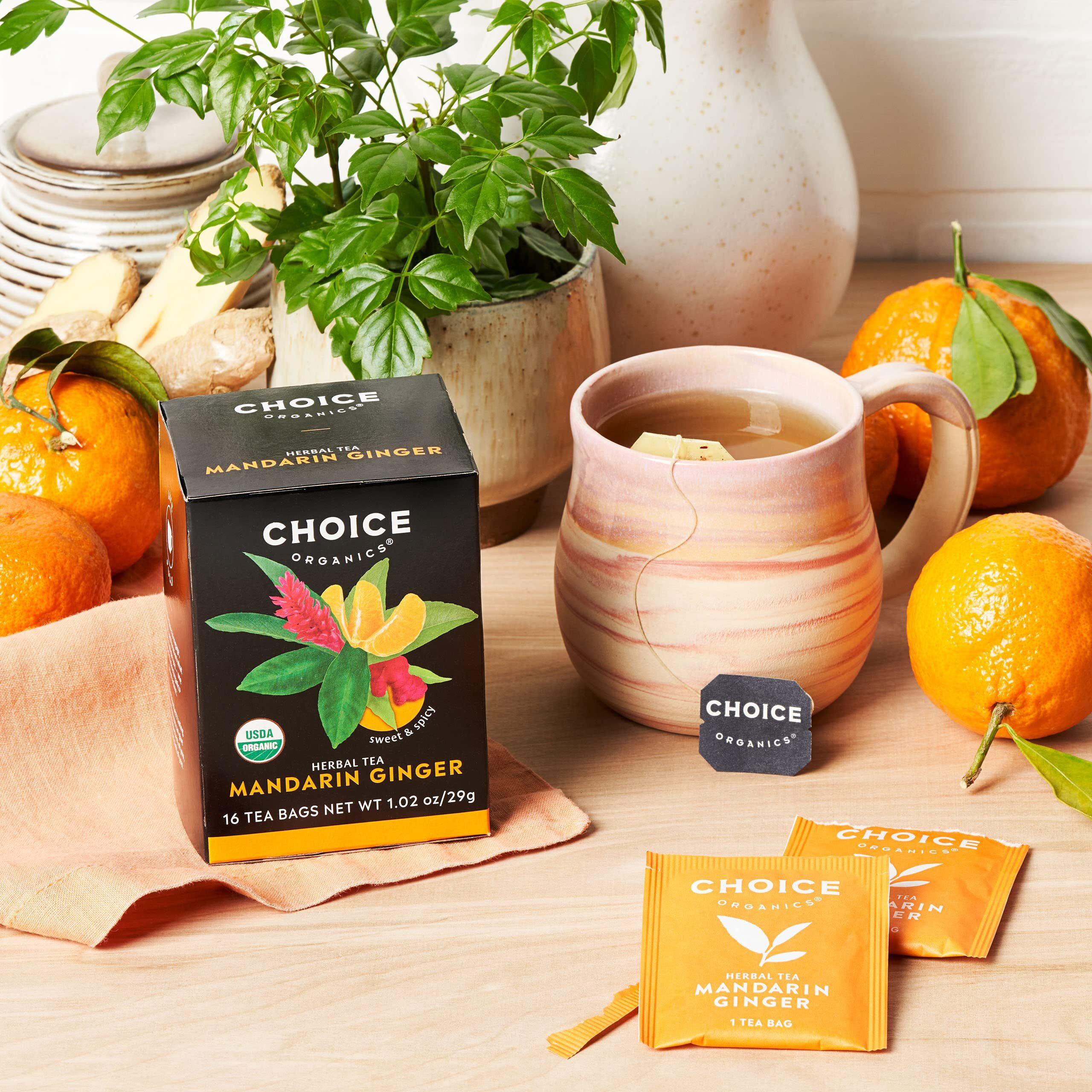 choice Organic Teas - Tea Mandarin ginger - case Of 6-16 ct(D0102H540gX)