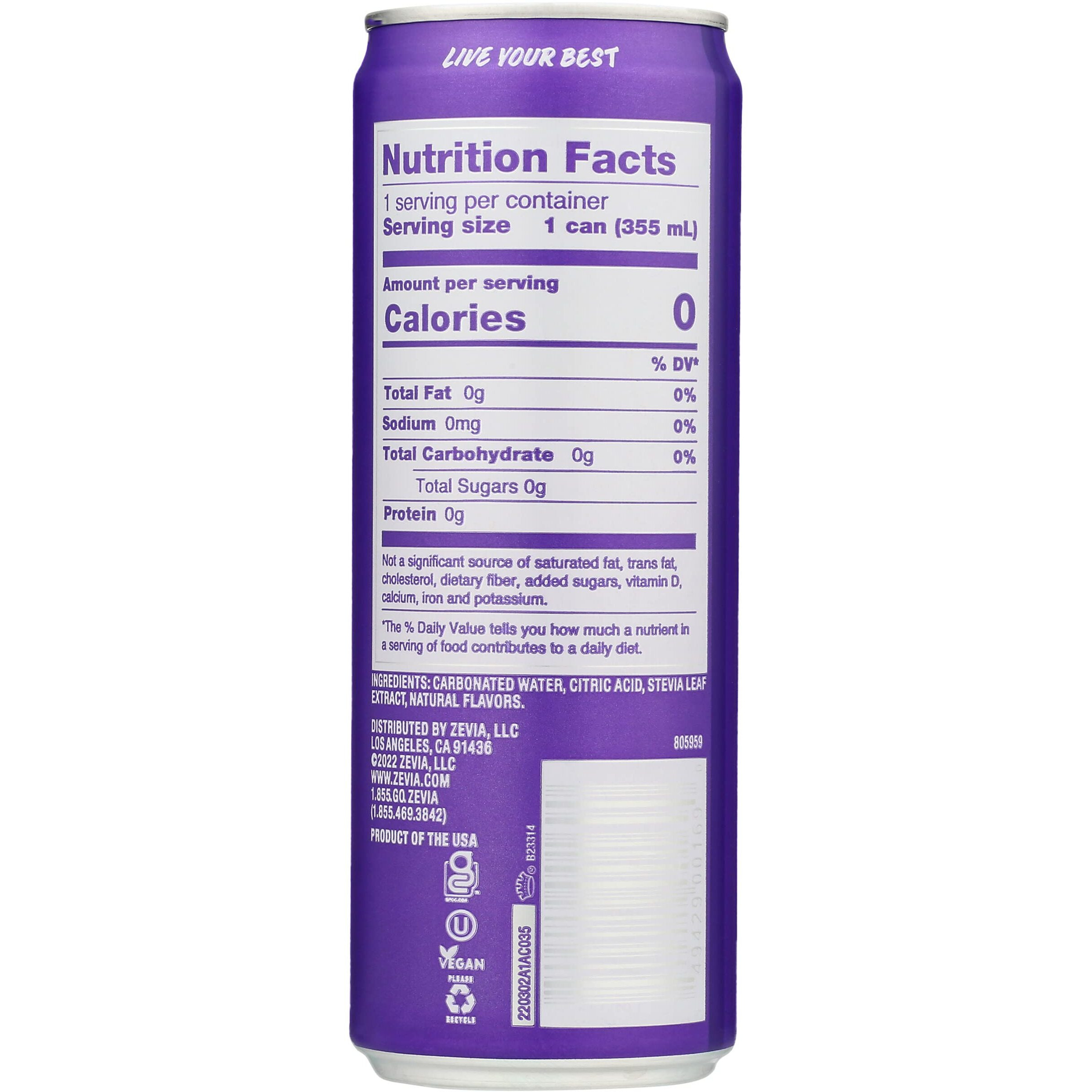 Zevia - Soda Grape - Case Of 12-12 Fz