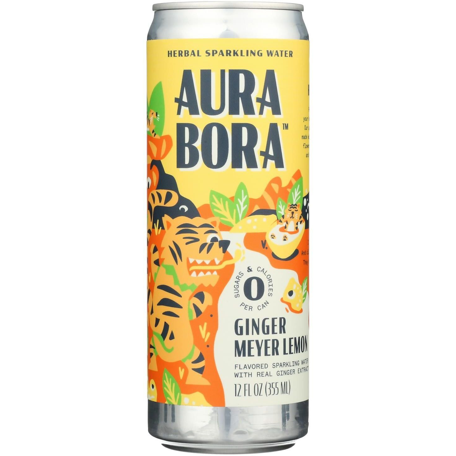 Aura Bora - Sparkling Water ginger Mey Lemon - case Of 12-12 Fz(D0102H5415T)