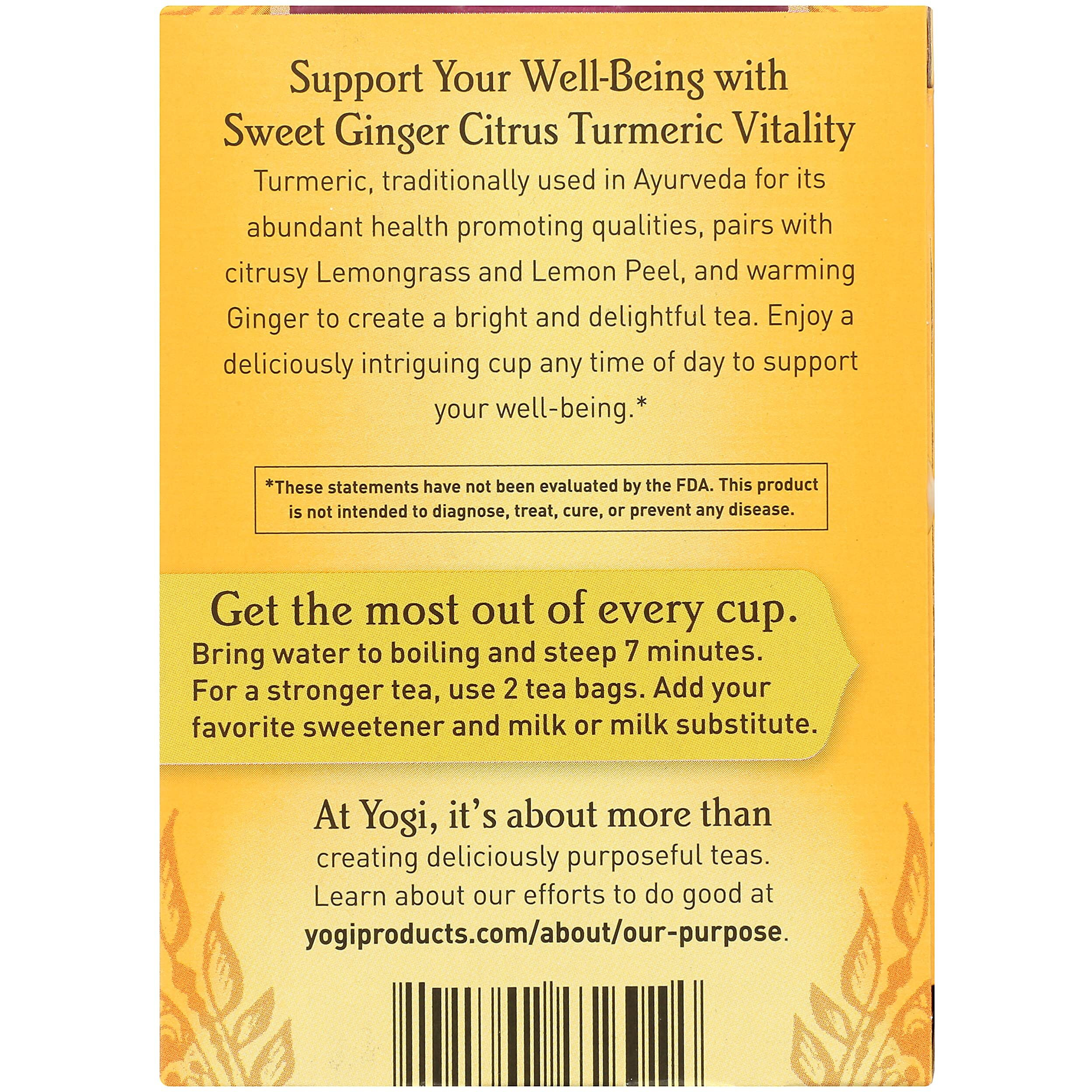 Yogi - Tea gng cit Tmrc Vitamin - case Of 6-16 Bag(D0102H54IZ6)