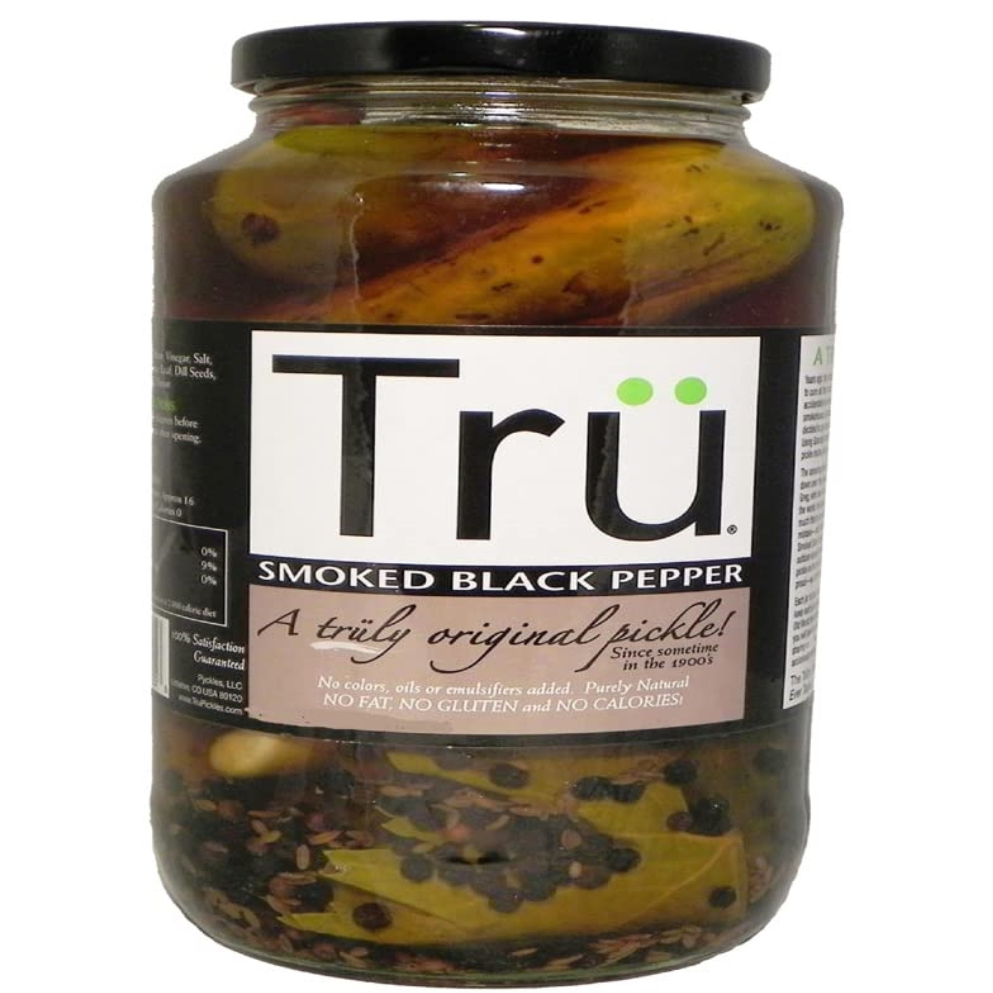 6010530 PCKLE SMKD BLK PEPR 24OZ Tru Pickles Smoked Black Pepper Pickles 24 oz Jar (Pack of 6)