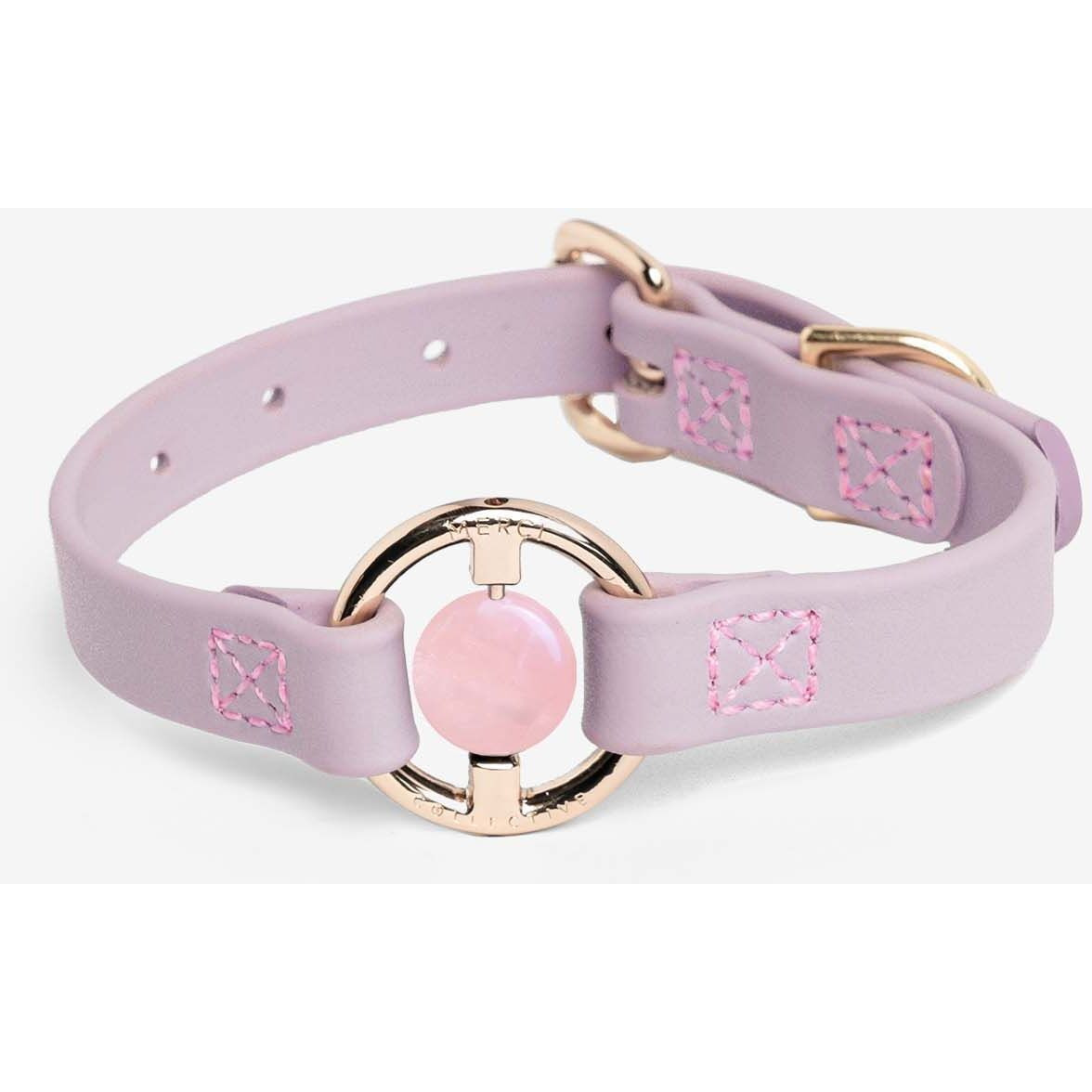 Luxury Spill-Proof Dog collar Embedded with Healing crystal(D0102H7SXW6)
